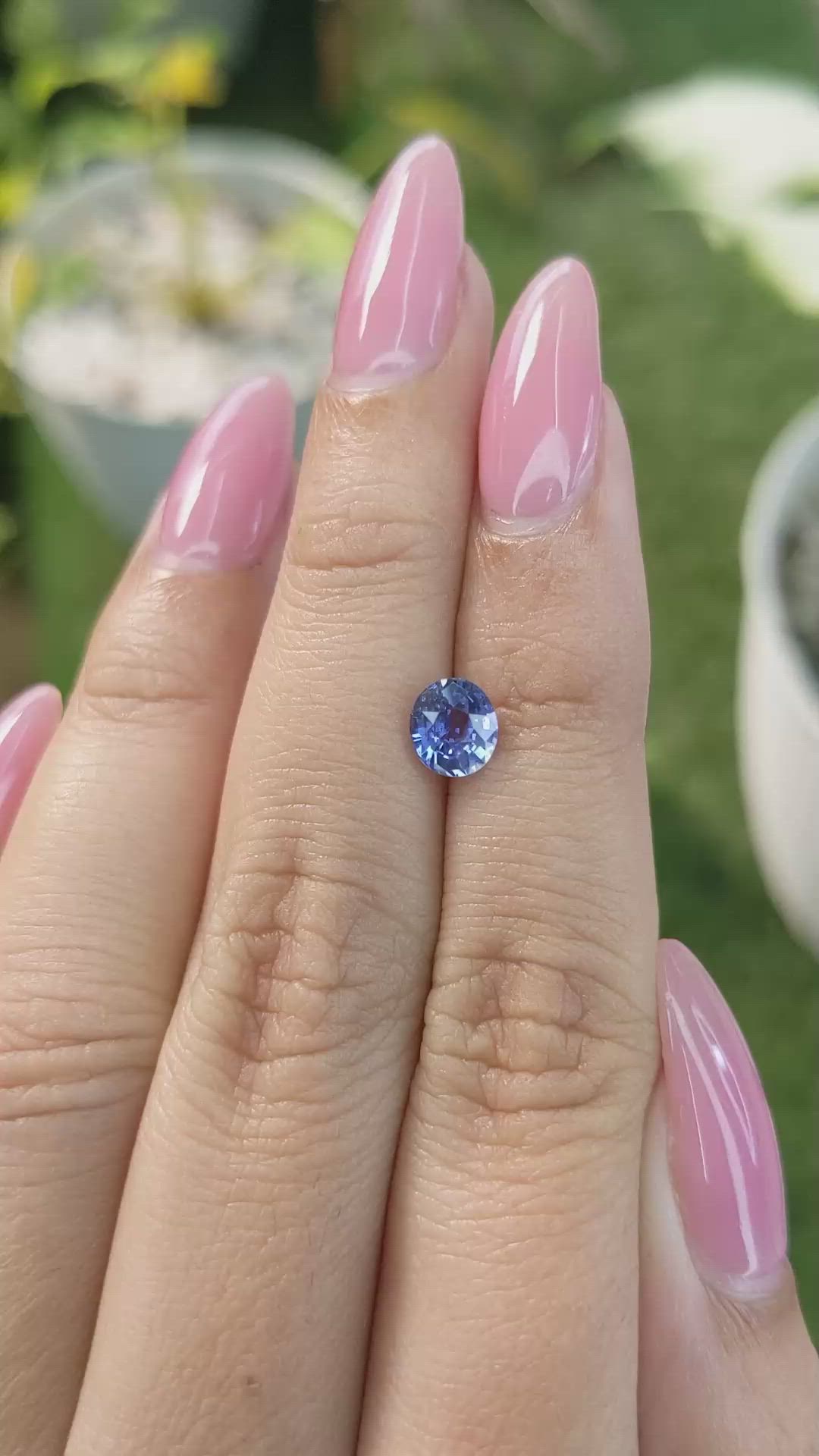 1.14 Ct. Blue Sapphire from Ceylon (Sri Lanka) Size Video
