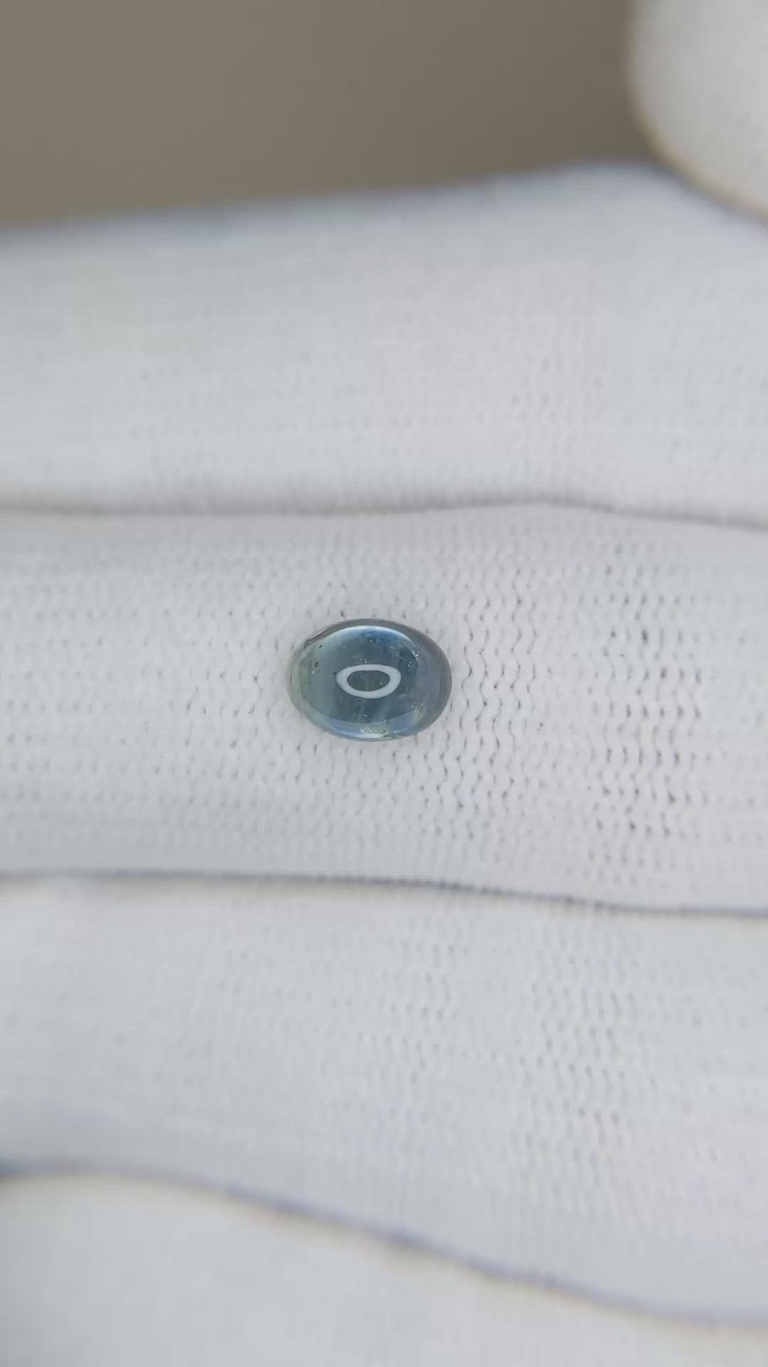 0.99 Ct. Greyish Blue Cabochon Sapphire from Montana Size Video