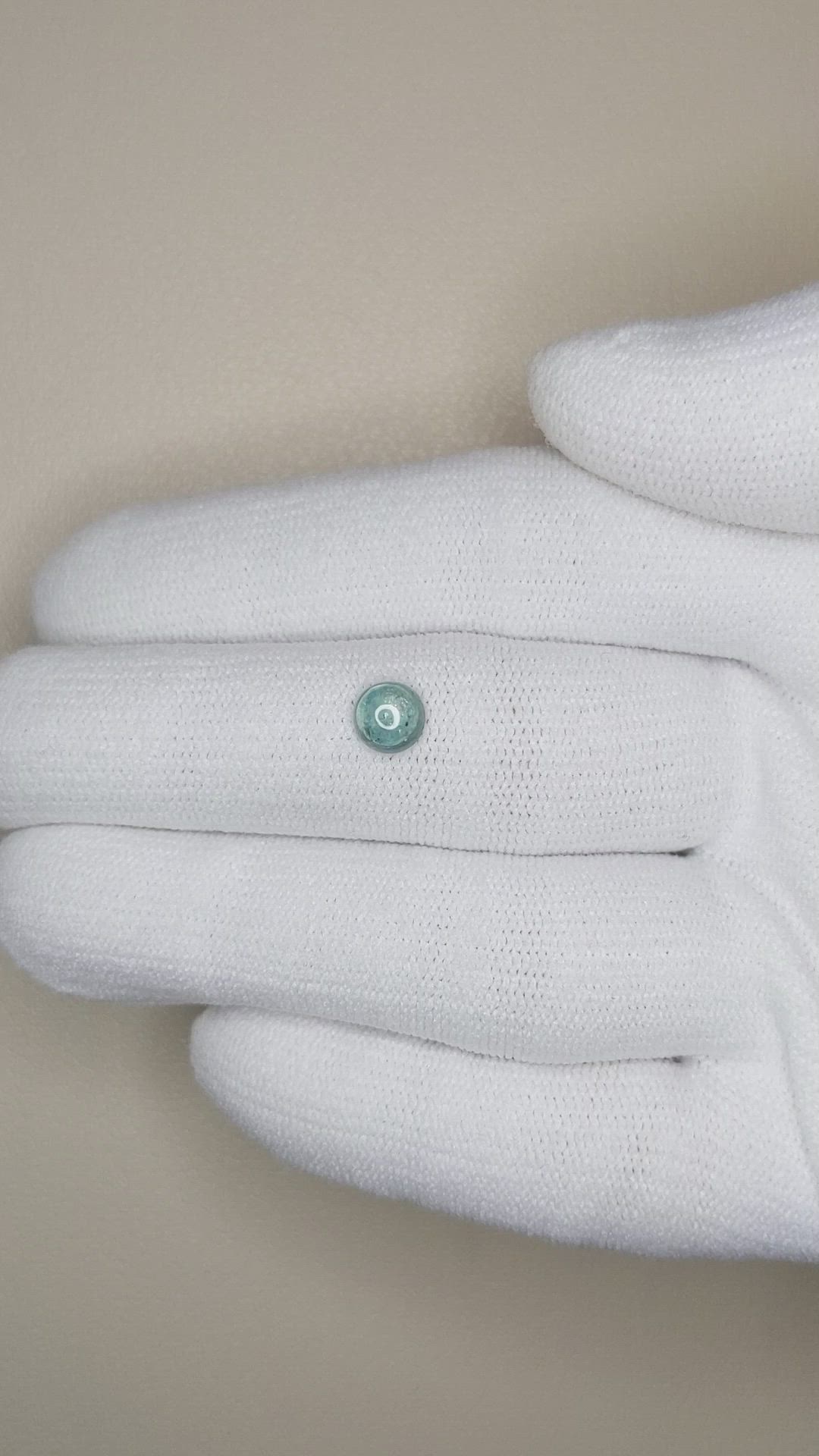 0.79 Ct. Greenish Blue Cabochon Sapphire from Montana Size Video