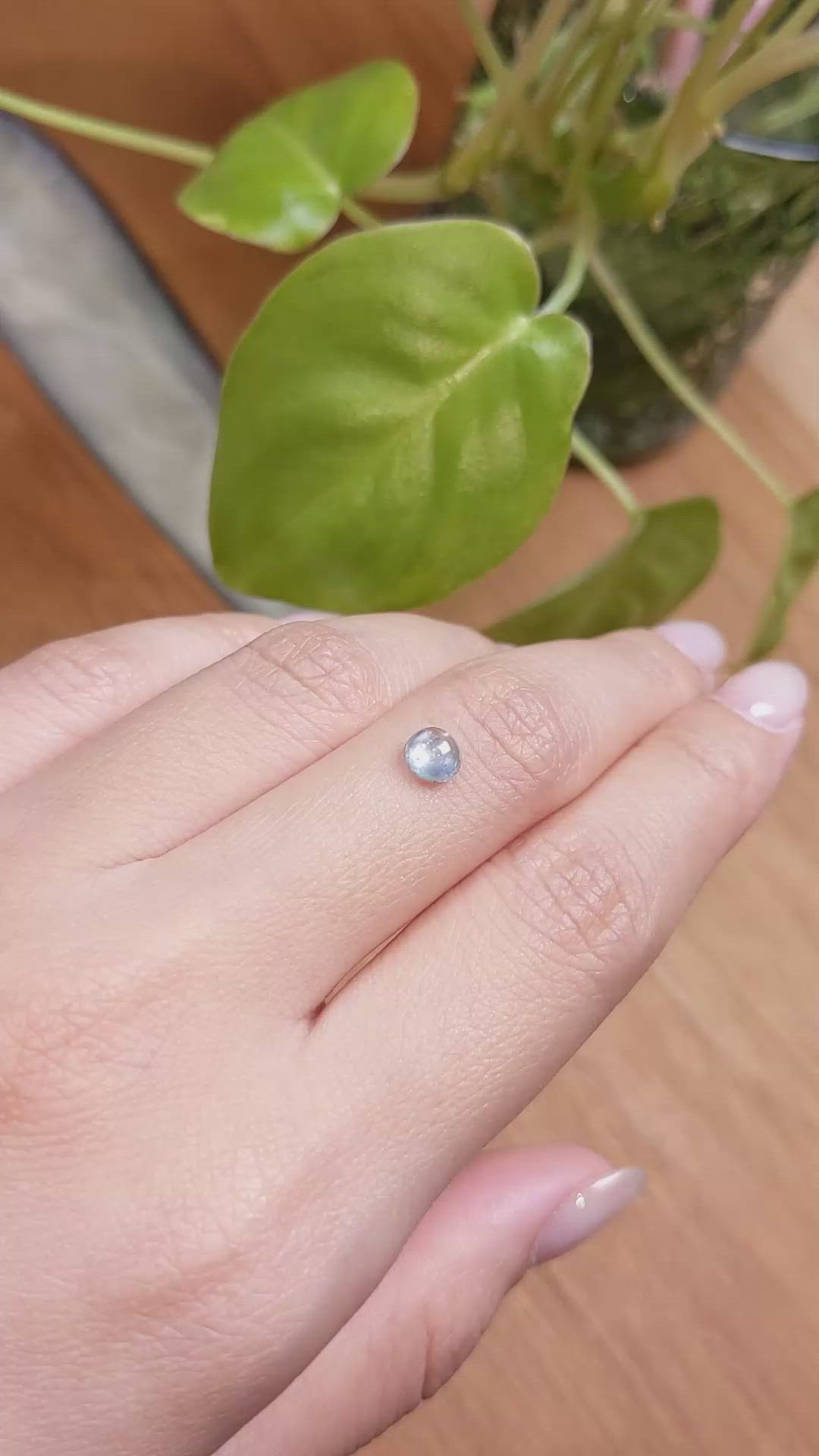 0.89 Ct. Blue Cabochon Sapphire from Montana Size Video