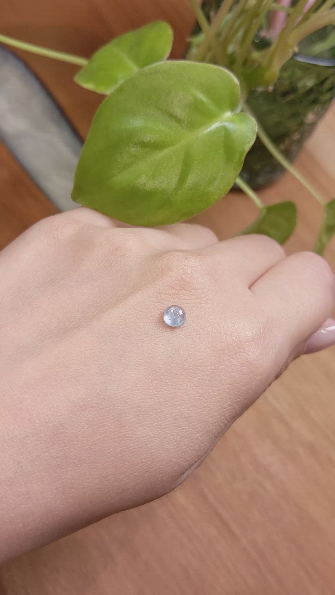 0.89 Ct. Blue Cabochon Sapphire from Montana Size Video