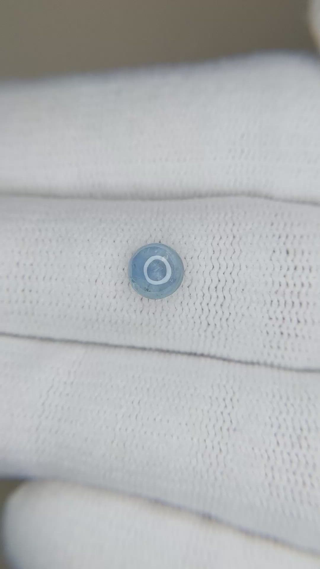 0.89 Ct. Blue Cabochon Sapphire from Montana Size Video