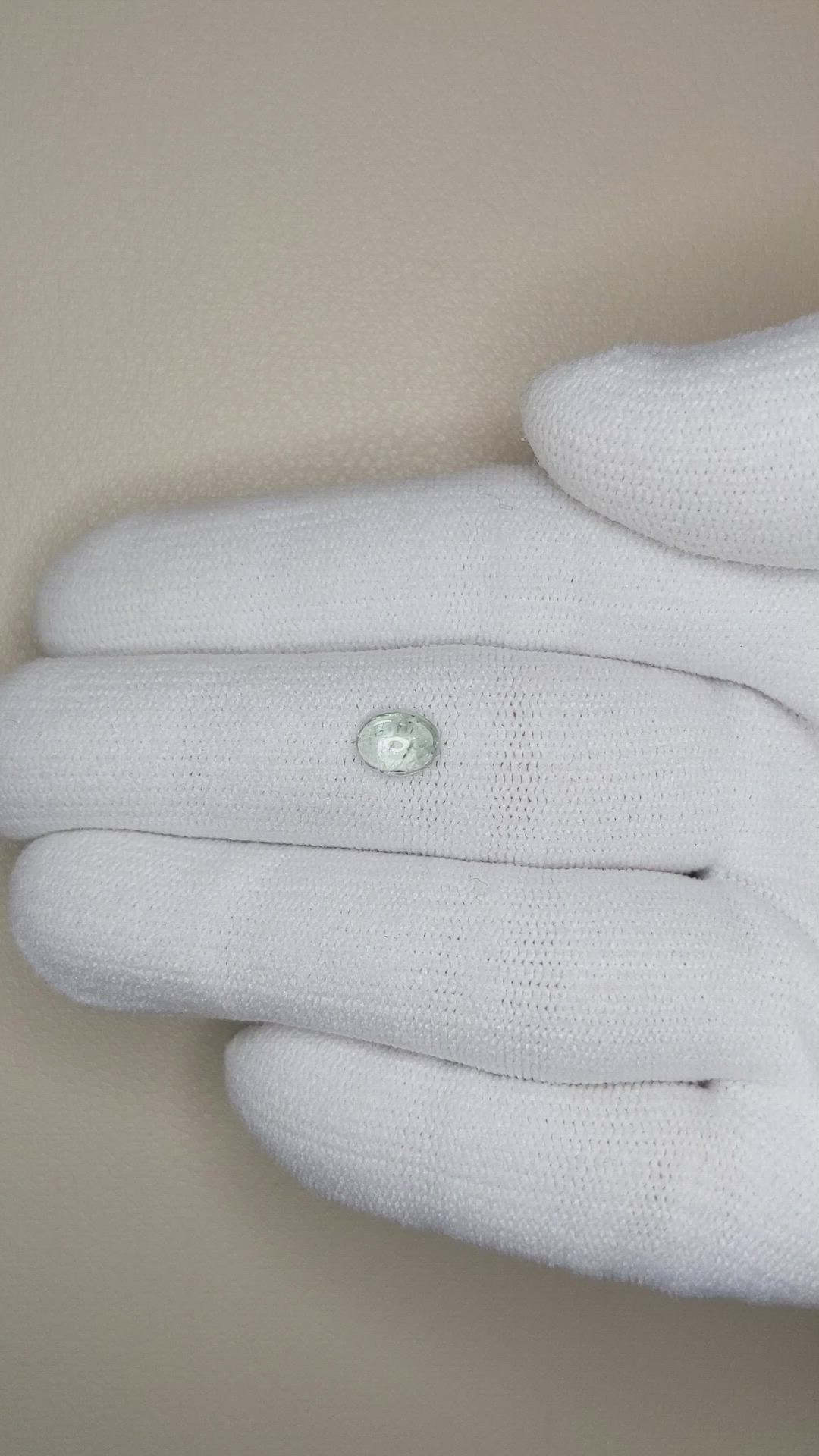 0.90 Ct. Green Cabochon Sapphire from Montana Size Video