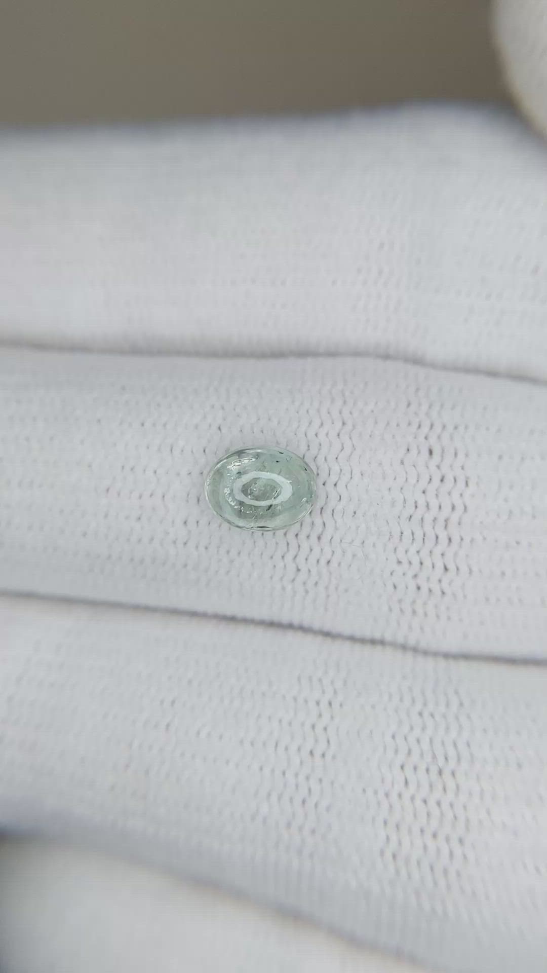 0.90 Ct. Green Cabochon Sapphire from Montana Size Video