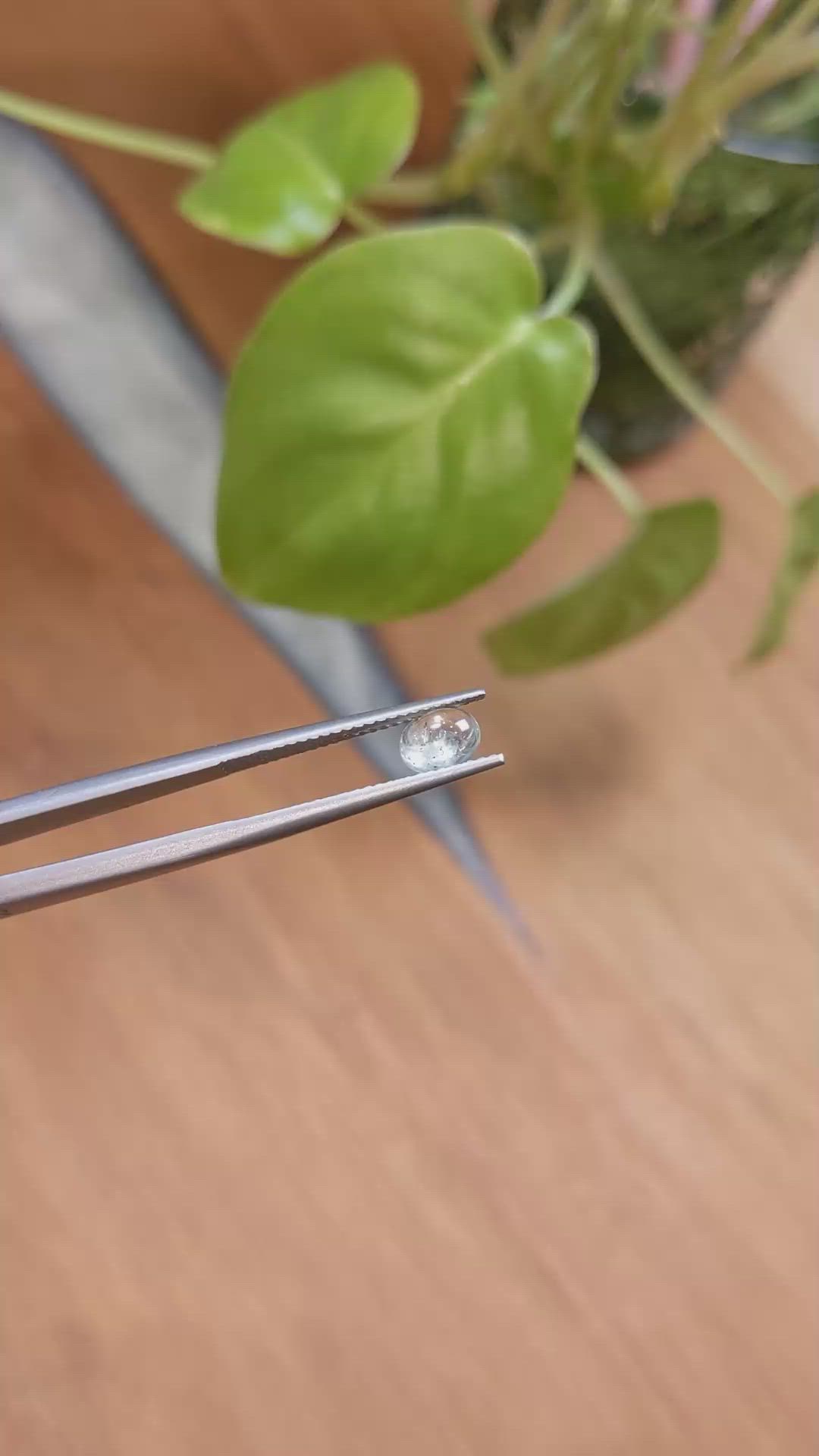 0.90 Ct. Green Cabochon Sapphire from Montana Size Video