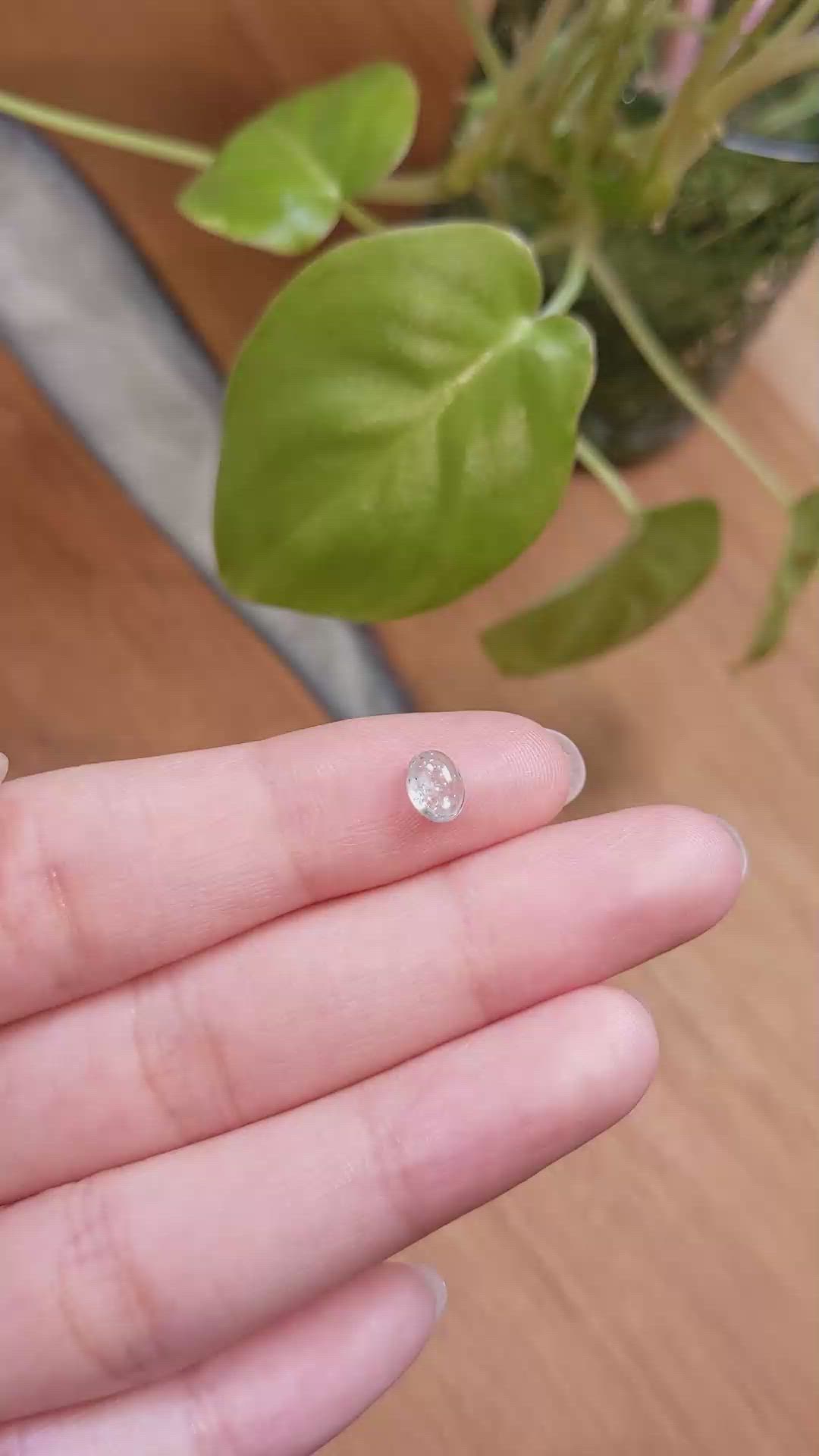 0.90 Ct. Green Cabochon Sapphire from Montana Size Video