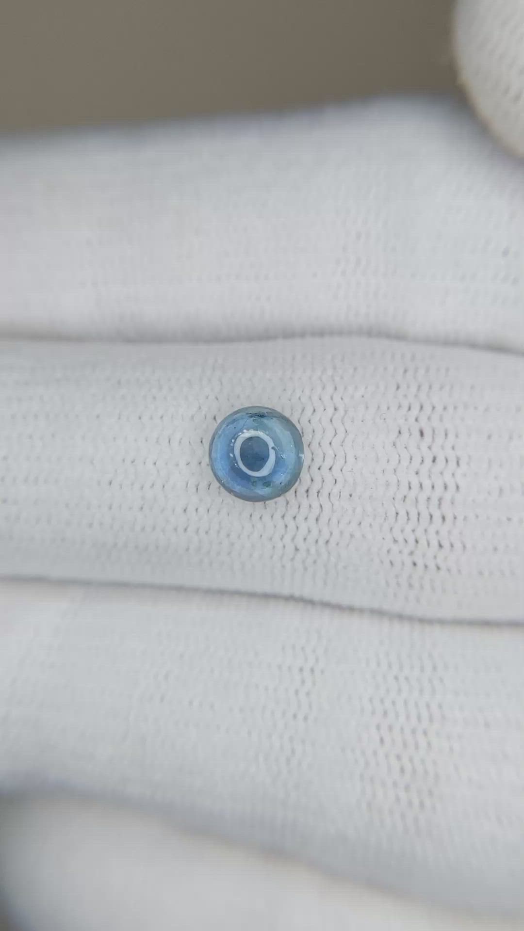 0.97 Ct. Blue Cabochon Sapphire from Montana Size Video