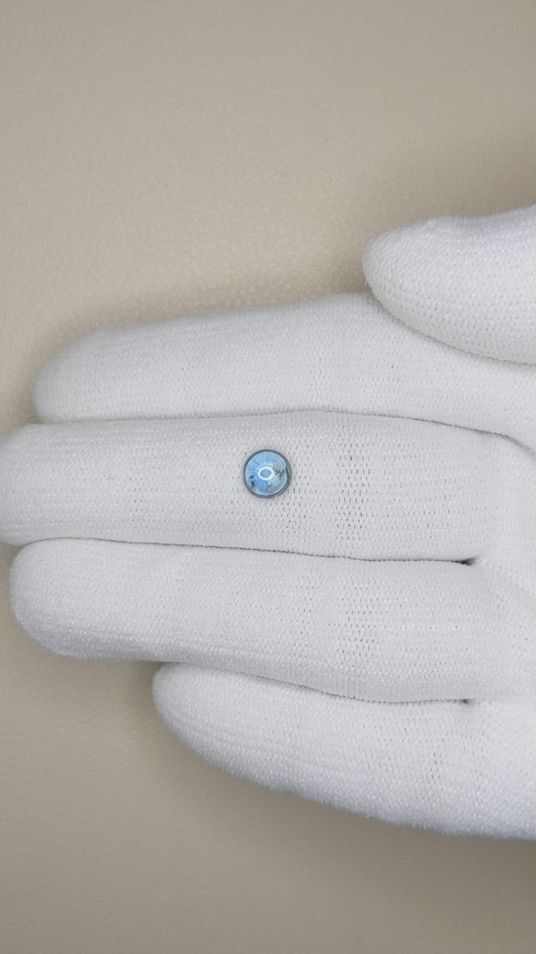 0.97 Ct. Blue Cabochon Sapphire from Montana Size Video