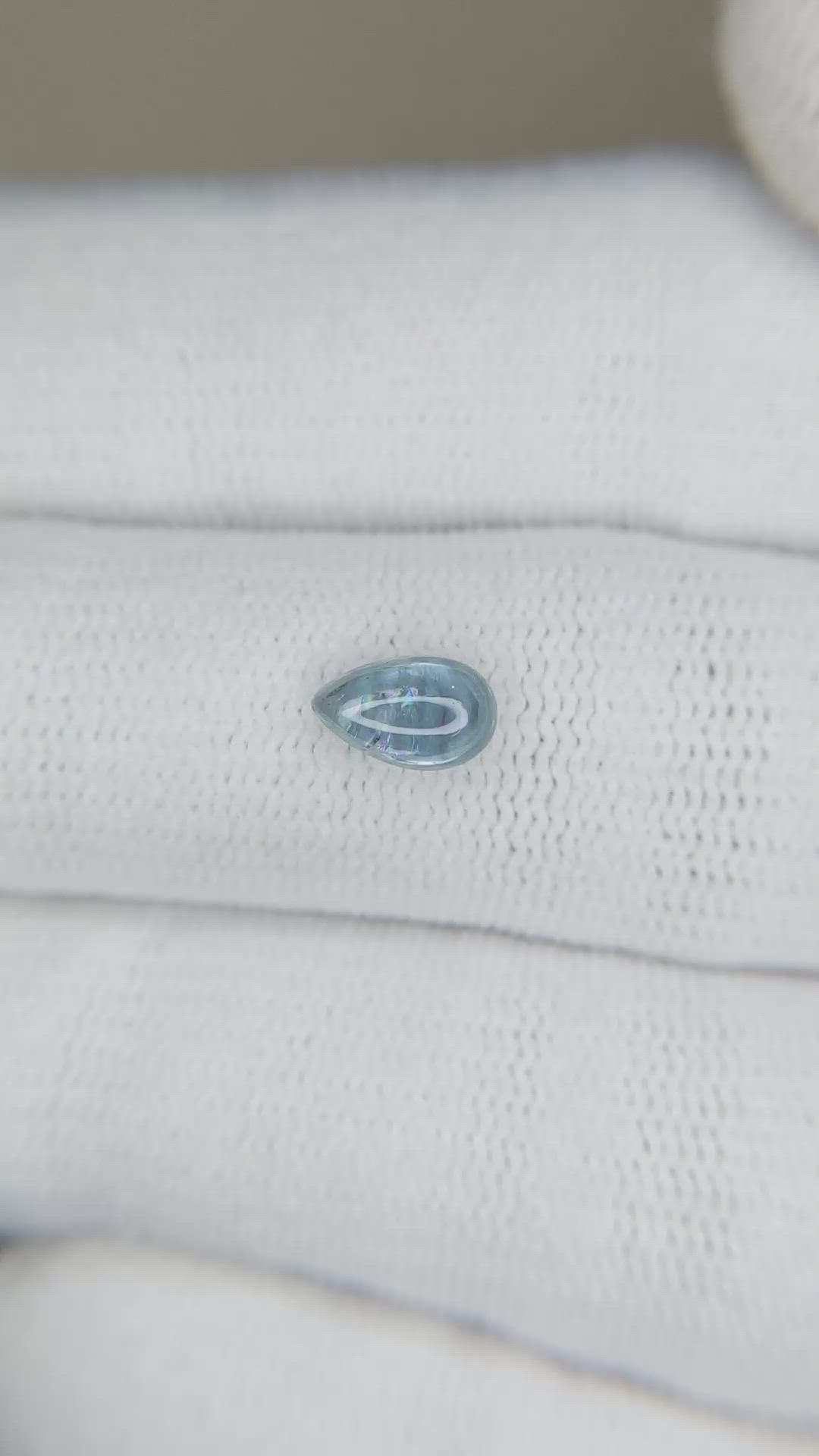 0.84 Ct. Blue Cabochon Sapphire from Montana Size Video