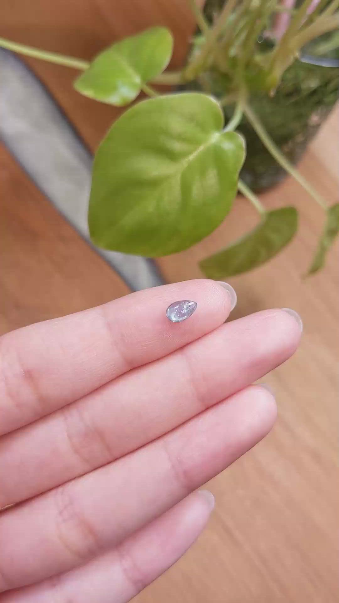 0.84 Ct. Blue Cabochon Sapphire from Montana Size Video