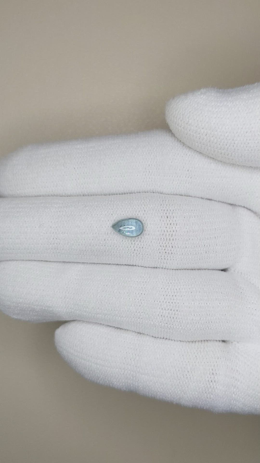 0.84 Ct. Blue Cabochon Sapphire from Montana Size Video