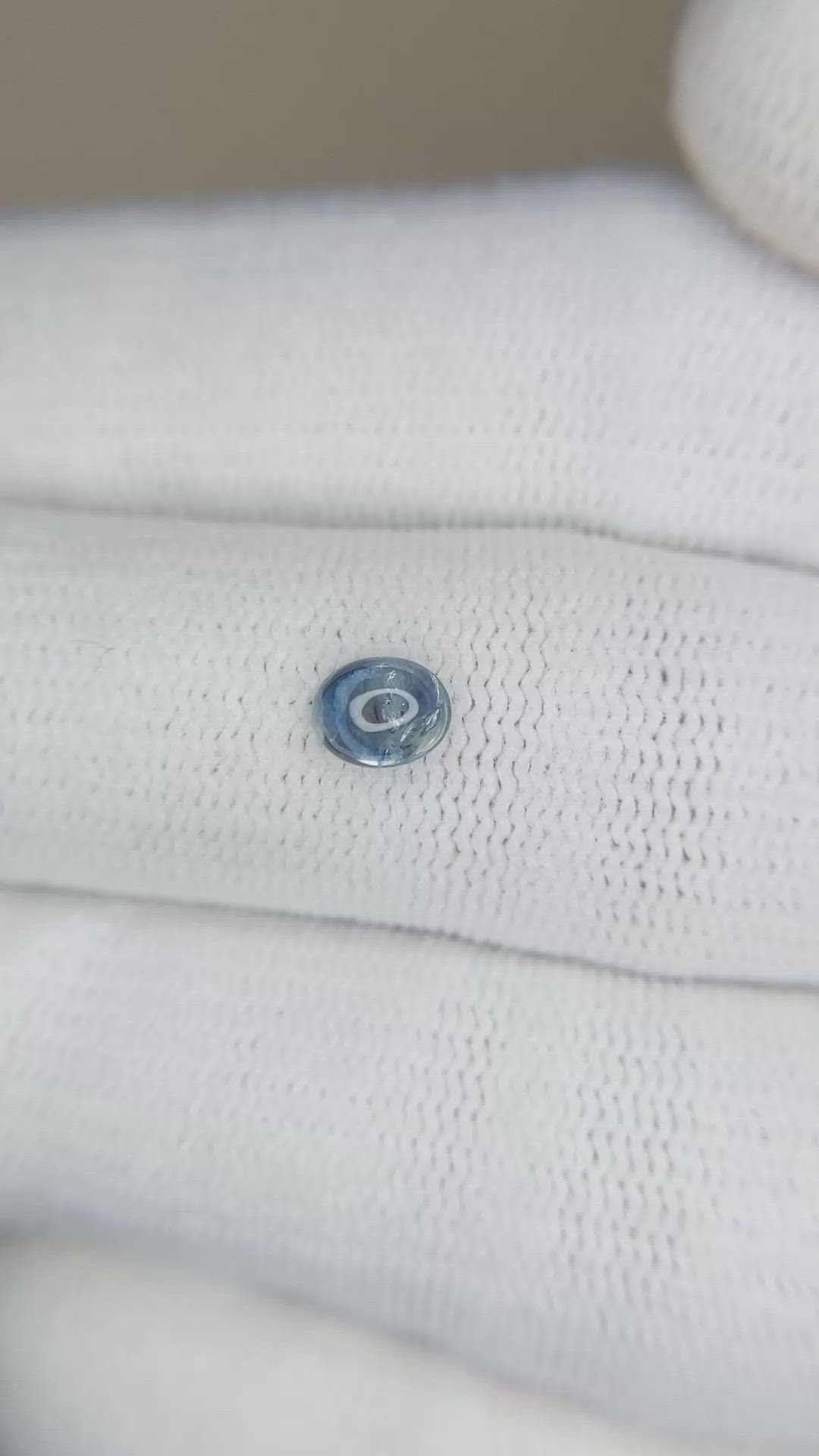 0.55 Ct. Blue Cabochon Sapphire from Montana Size Video