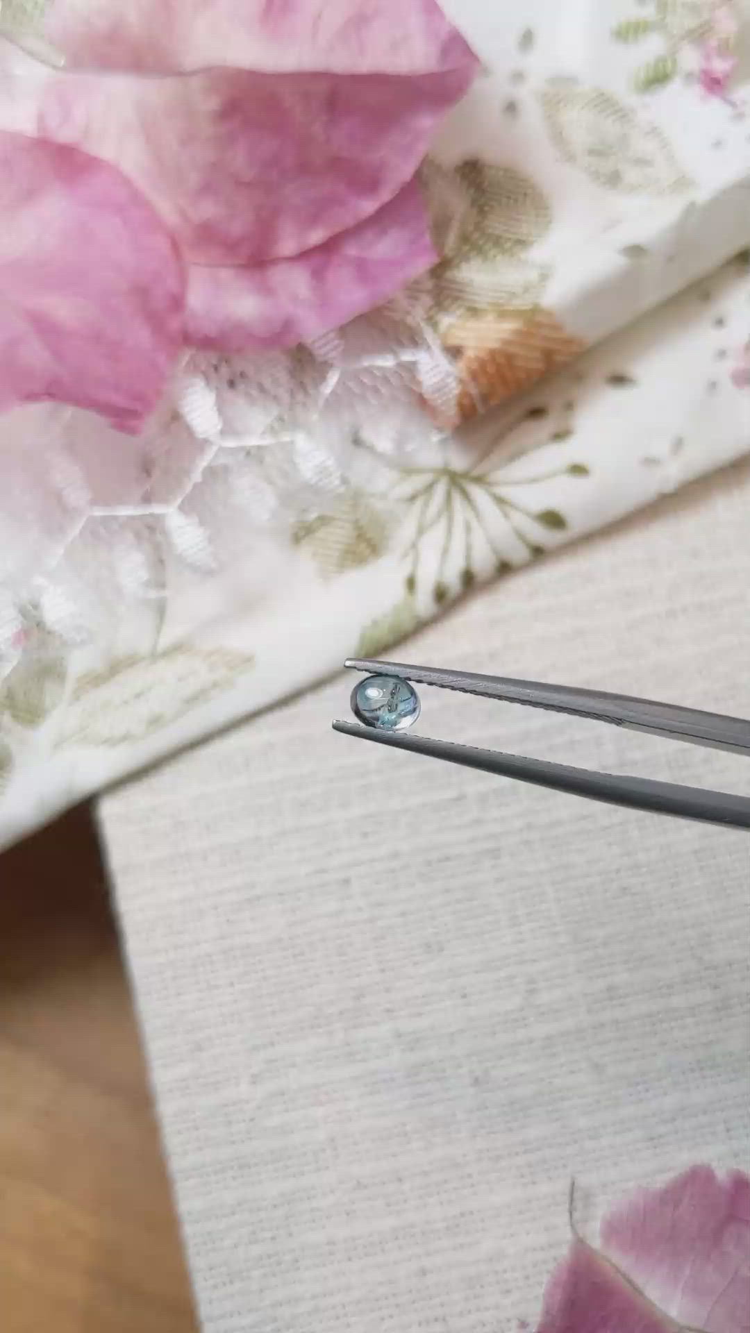 0.55 Ct. Blue Cabochon Sapphire from Montana Size Video