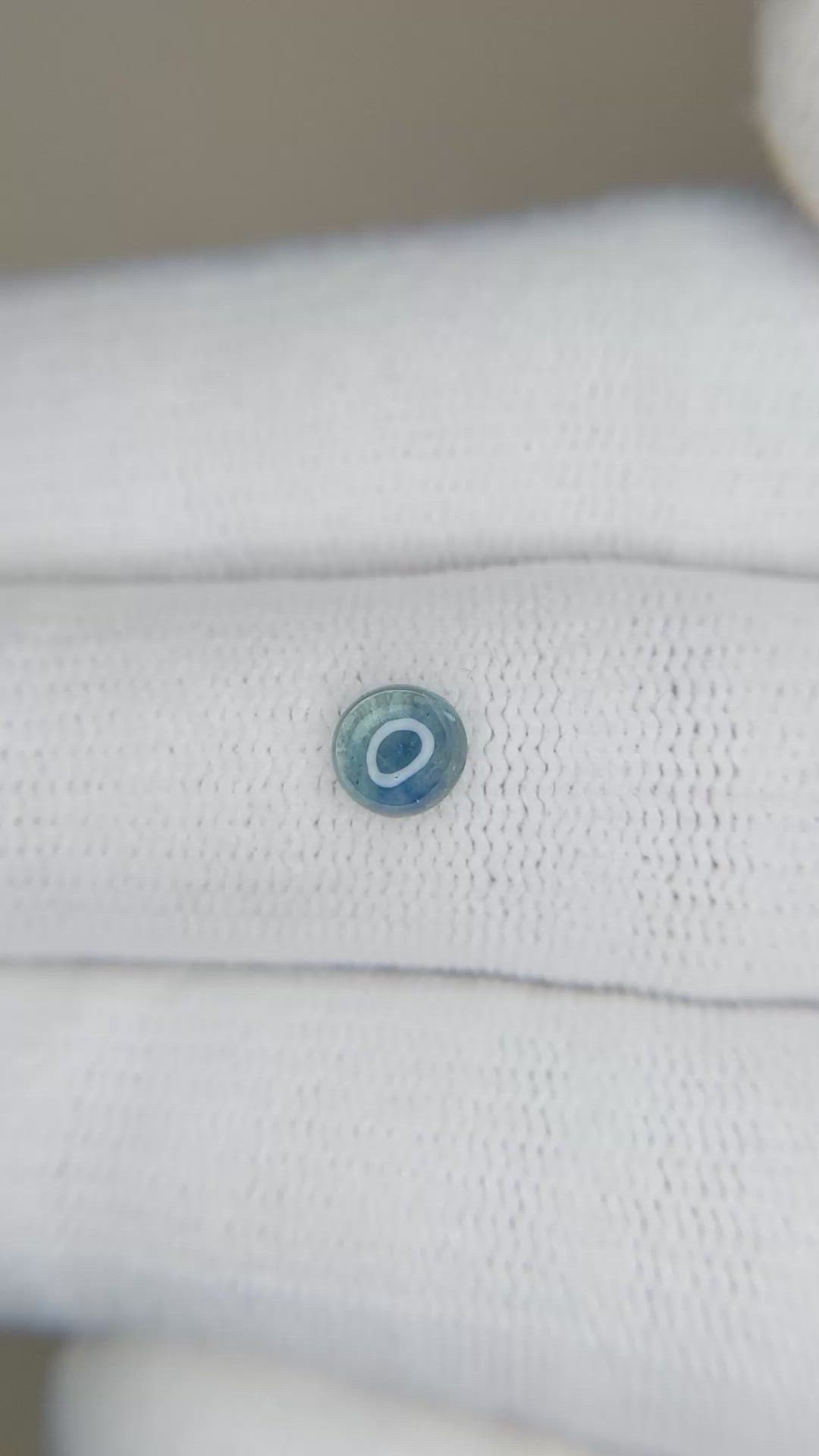 0.60 Ct. Greenish Blue Cabochon Sapphire from Montana Size Video