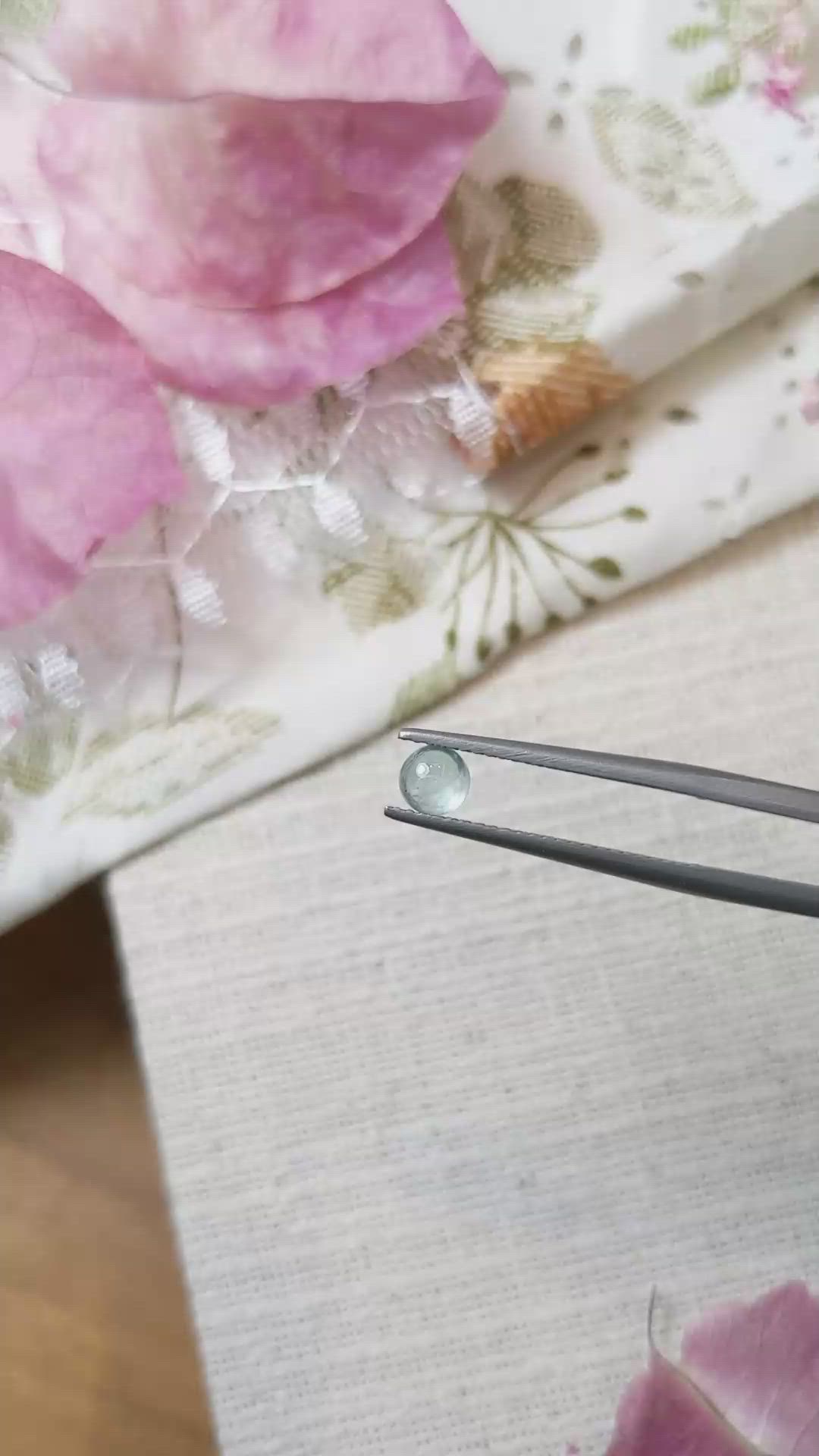 0.60 Ct. Bluish Green Cabochon Sapphire from Montana Size Video