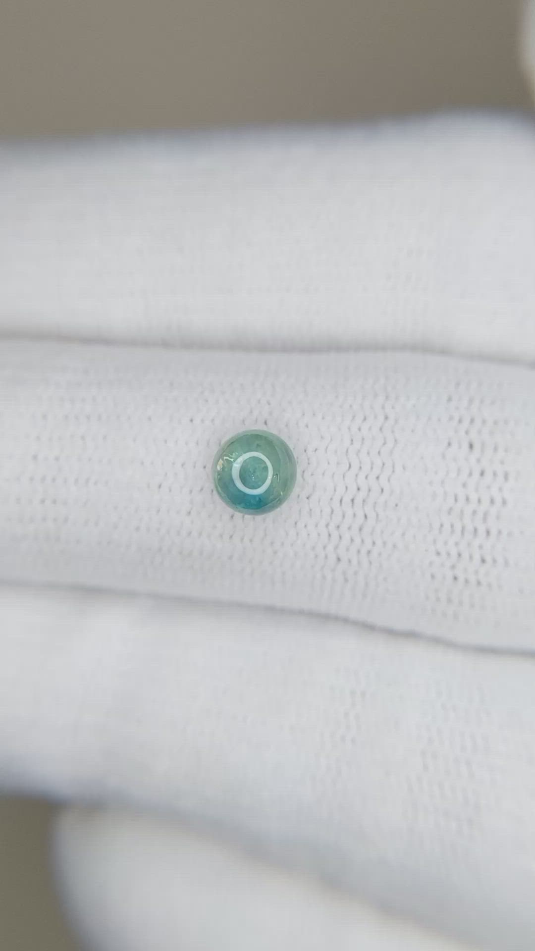 0.67 Ct. Greenish Blue Cabochon Sapphire from Montana Size Video