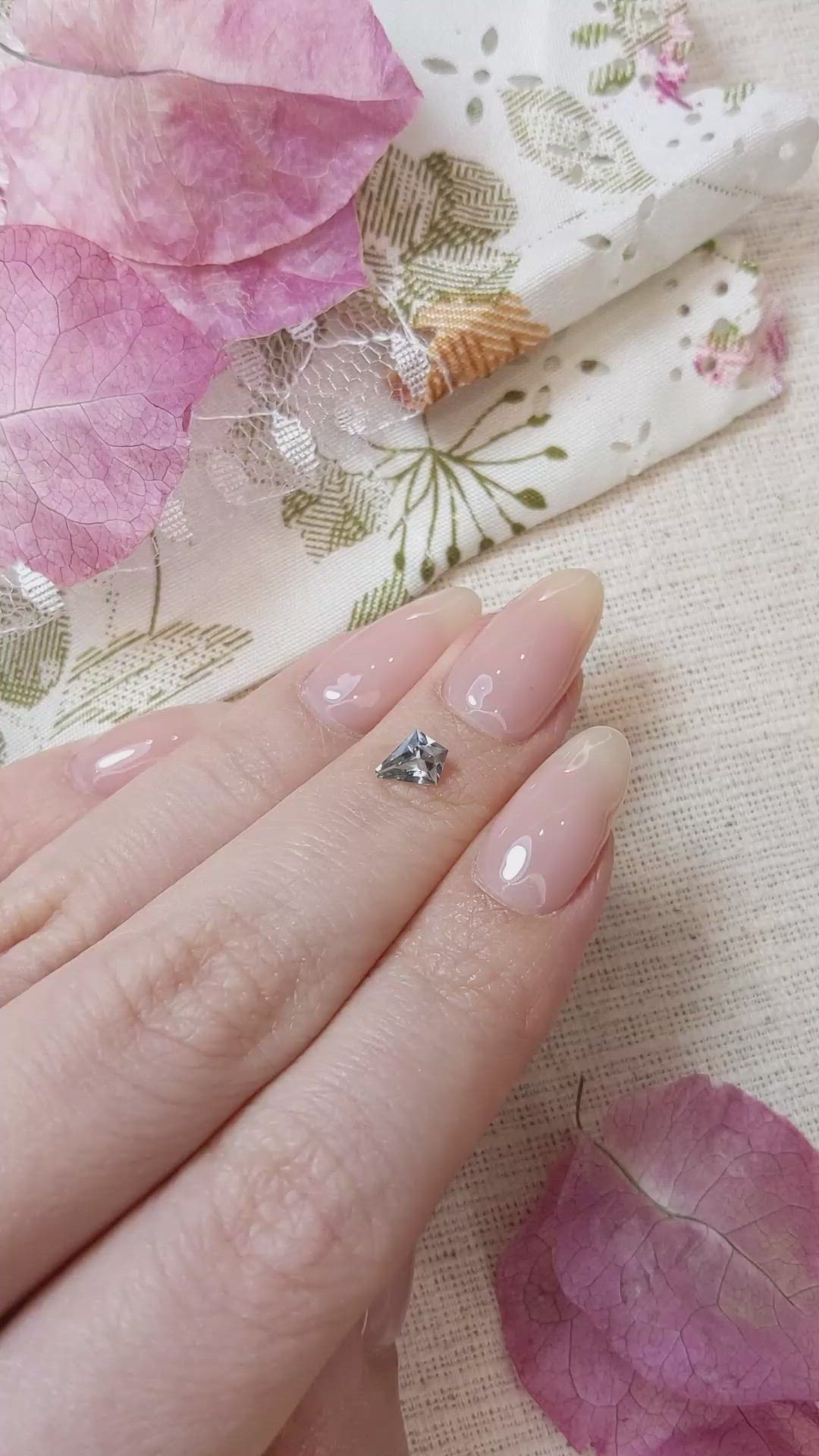 0.44 Ct. Grey Sapphire from Montana Size Video