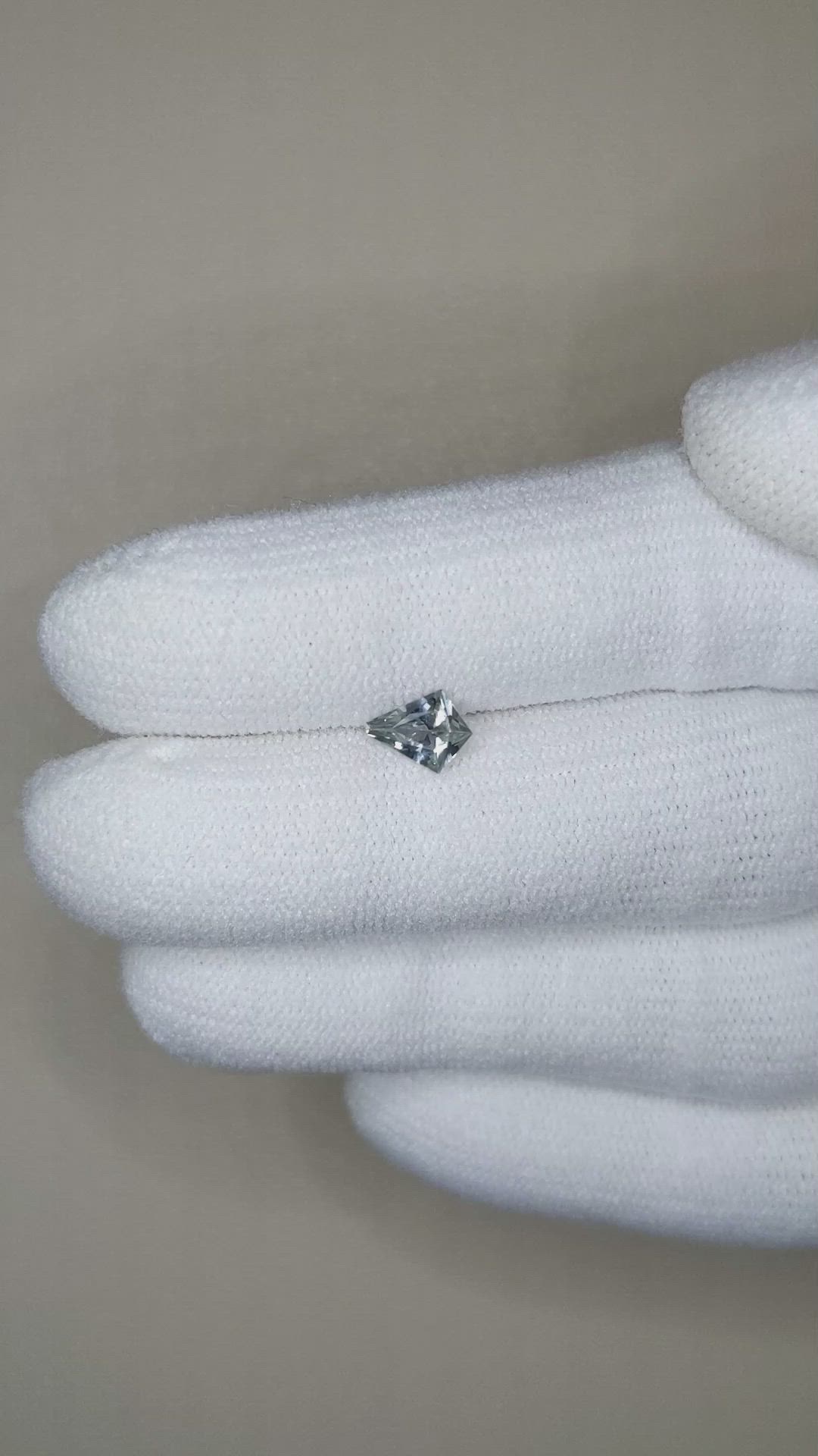 0.44 Ct. Grey Sapphire from Montana Size Video