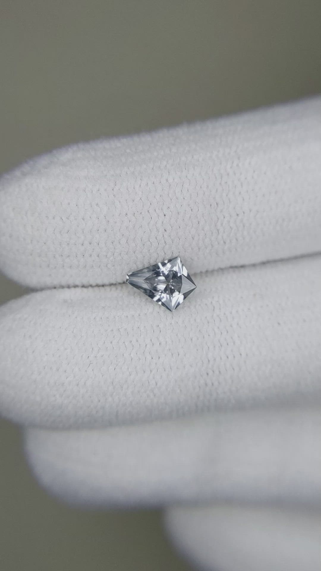0.44 Ct. Grey Sapphire from Montana Size Video