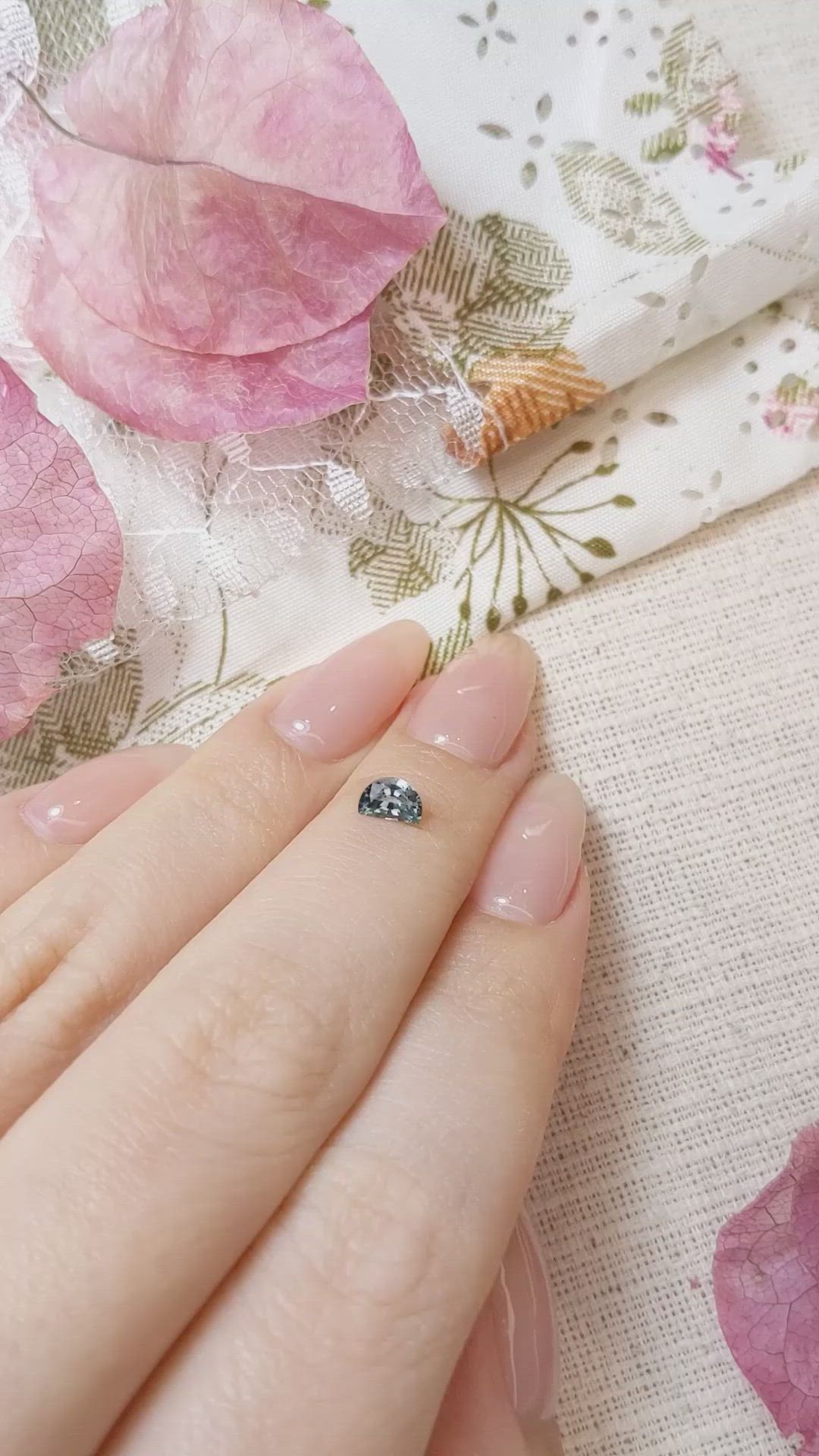 0.45 Ct. Blue Sapphire from Montana Size Video