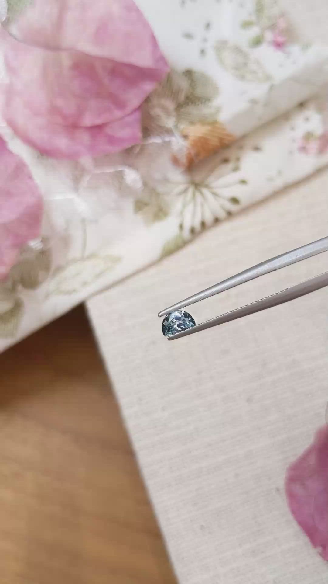 0.45 Ct. Blue Sapphire from Montana Size Video