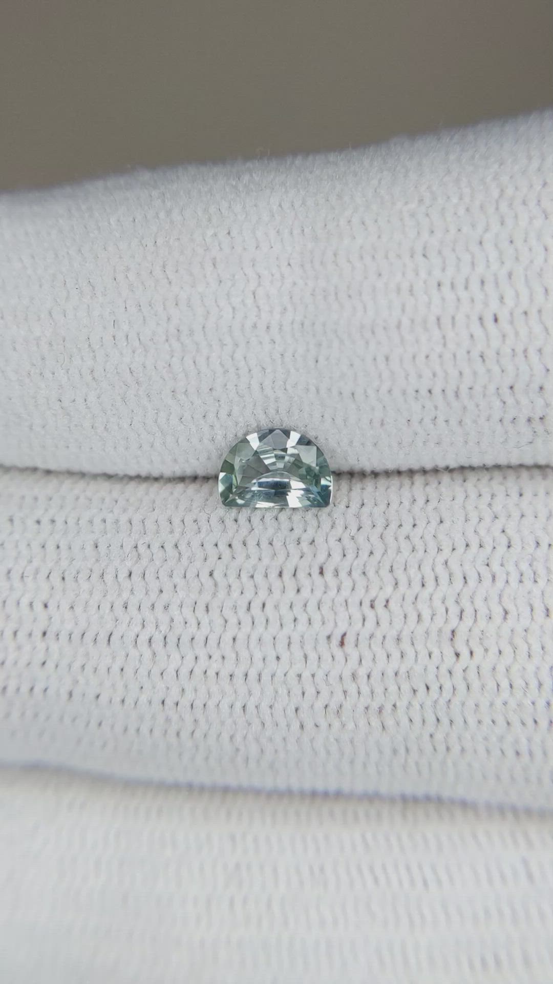 0.49 Ct. Bluish Green Sapphire from Montana Size Video