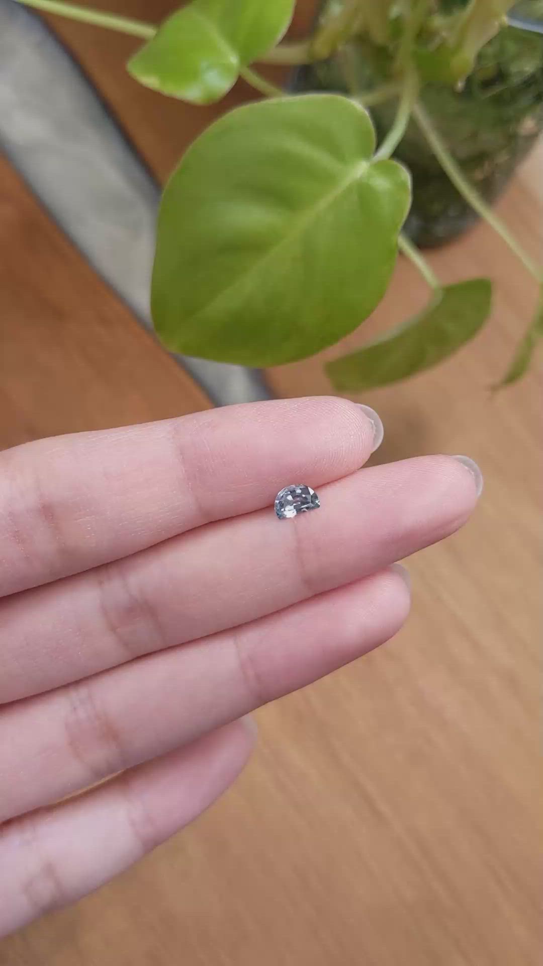 0.50 Ct. Greenish Blue Sapphire from Montana Size Video