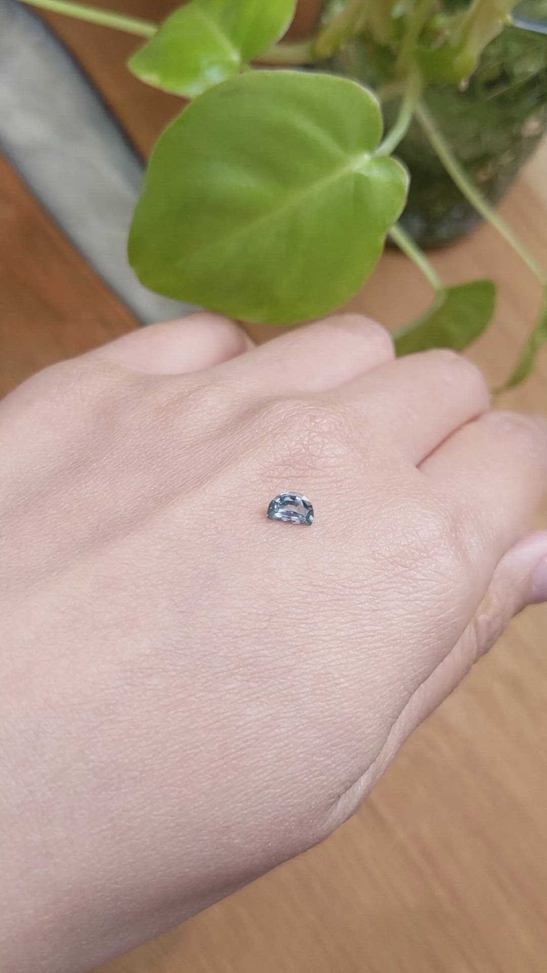 0.50 Ct. Greenish Blue Sapphire from Montana Size Video