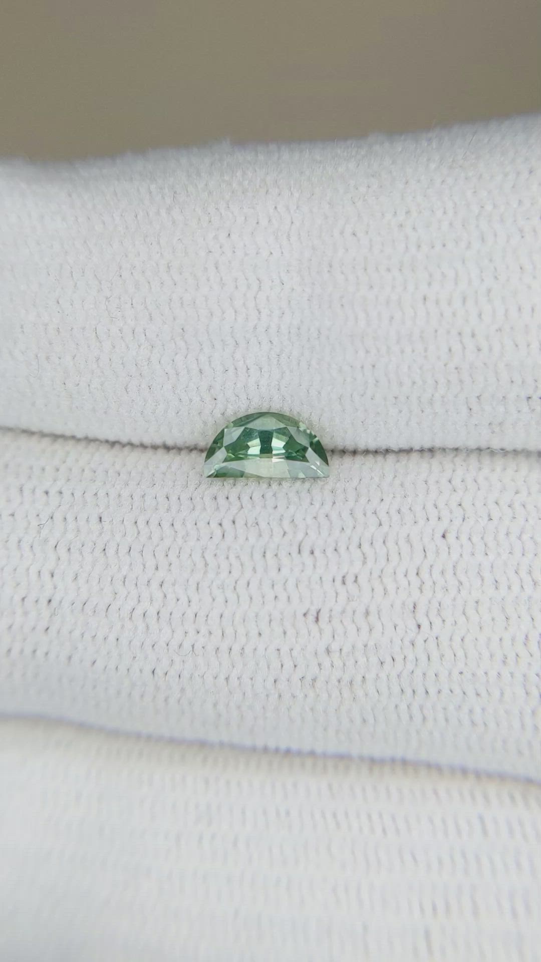 0.56 Ct. Green Sapphire from Montana Size Video