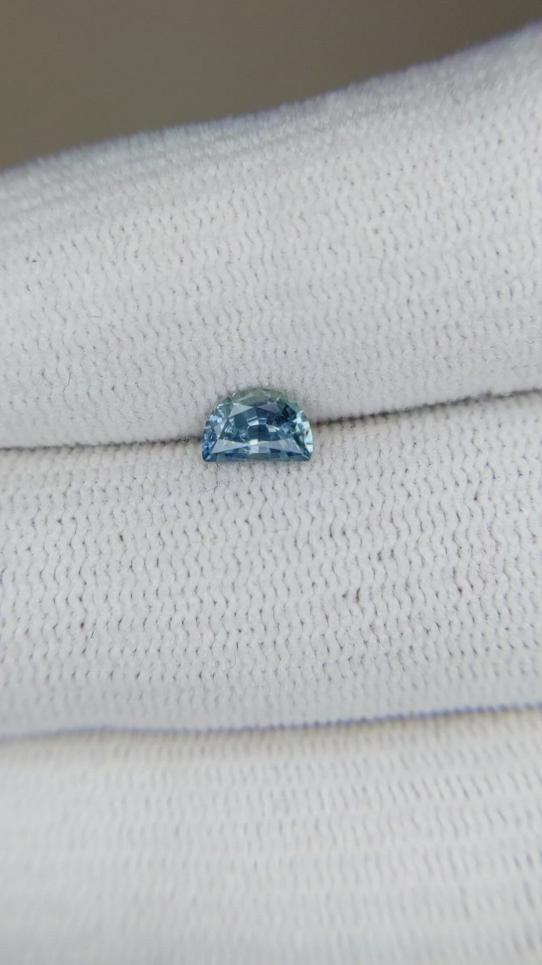 0.57 Ct. Blue Sapphire from Montana Size Video