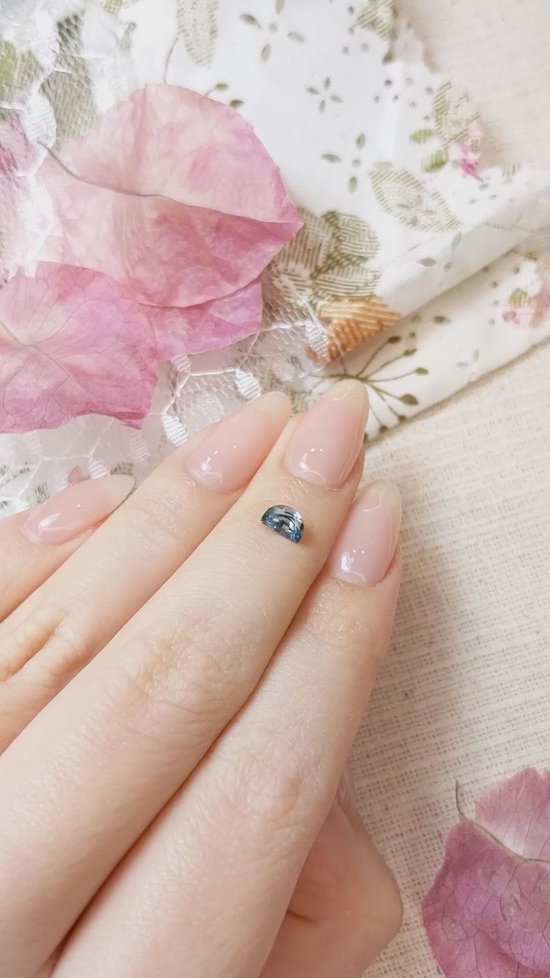 0.57 Ct. Blue Sapphire from Montana Size Video