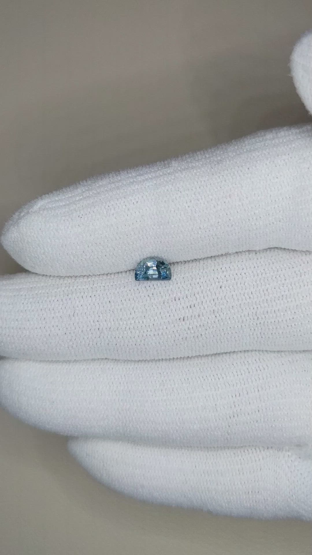 0.57 Ct. Blue Sapphire from Montana Size Video