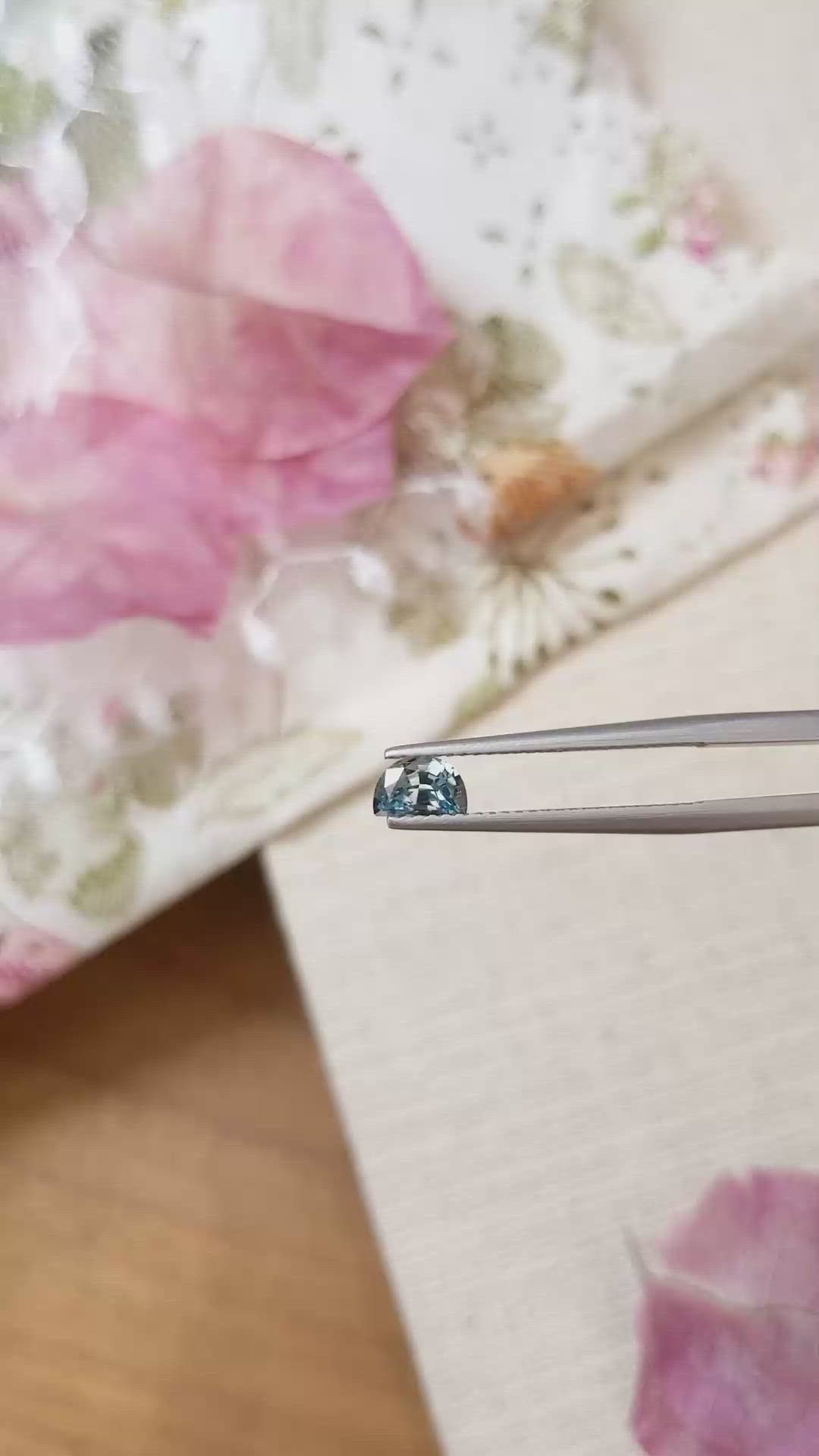 0.57 Ct. Blue Sapphire from Montana Size Video