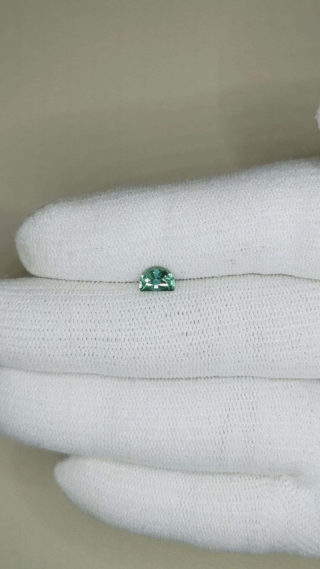 0.59 Ct. Green Sapphire from Montana Size Video