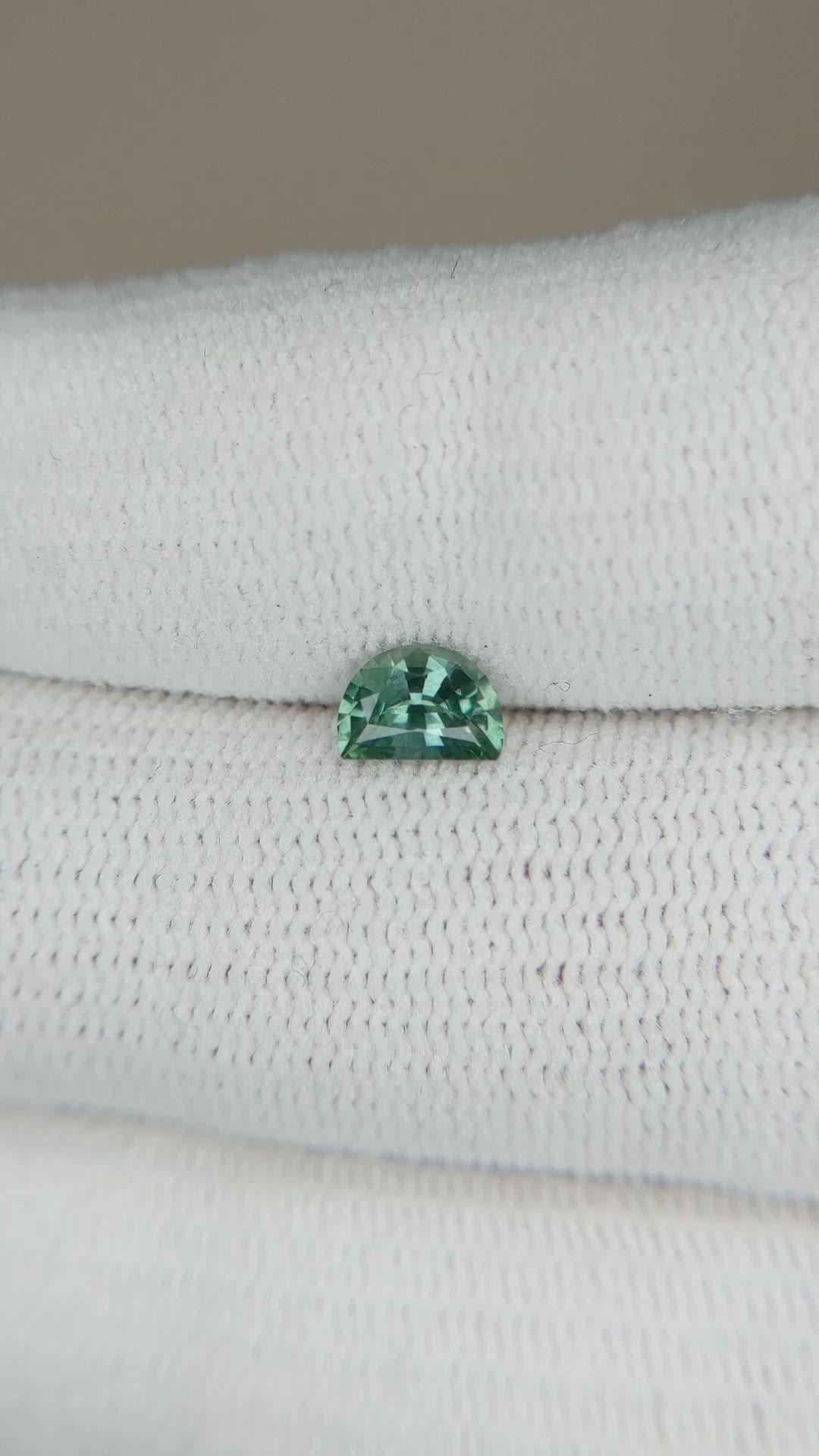 0.59 Ct. Green Sapphire from Montana Size Video