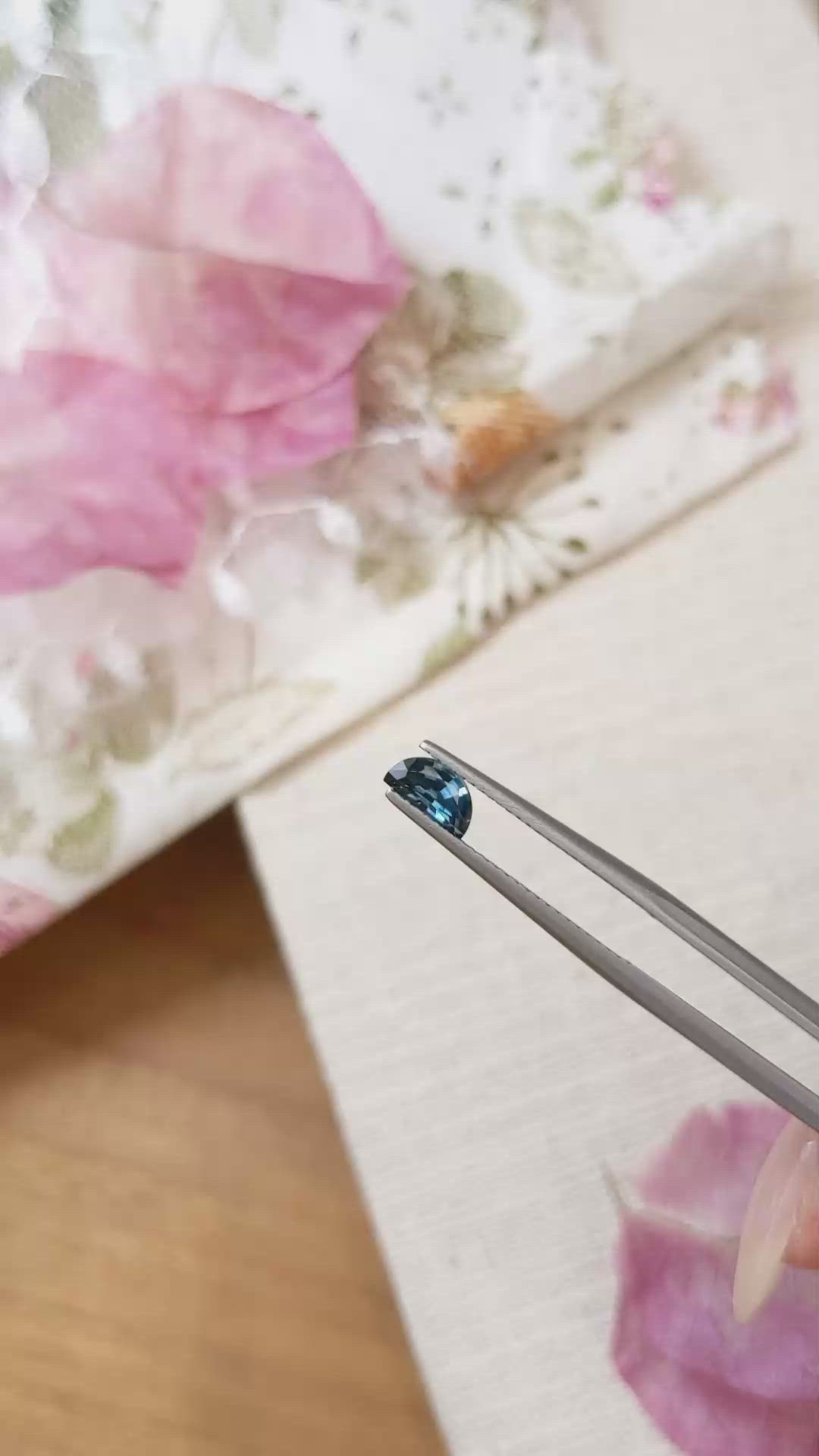 0.60 Ct. Blue Sapphire from Montana Size Video
