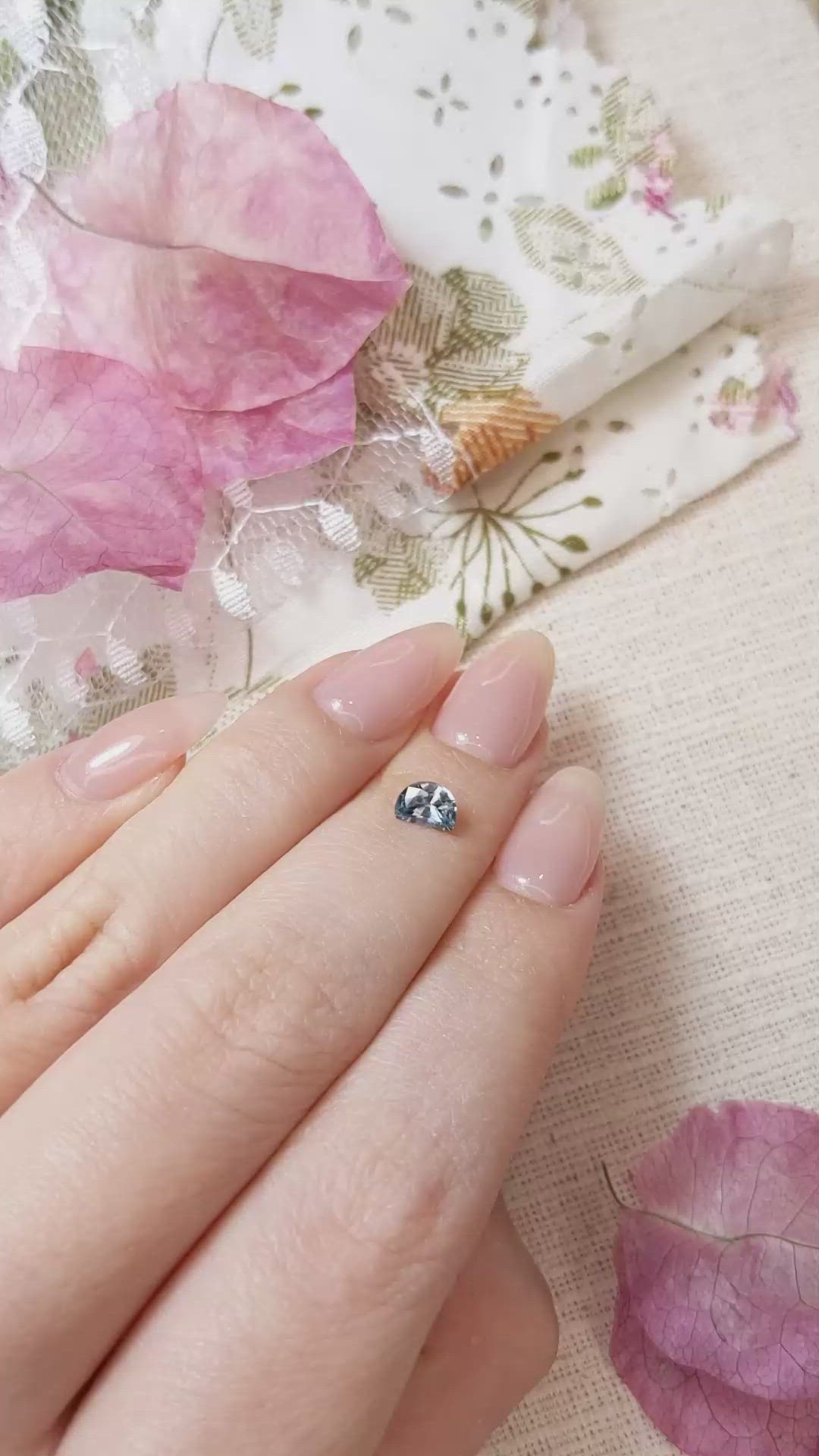 0.60 Ct. Blue Sapphire from Montana Size Video