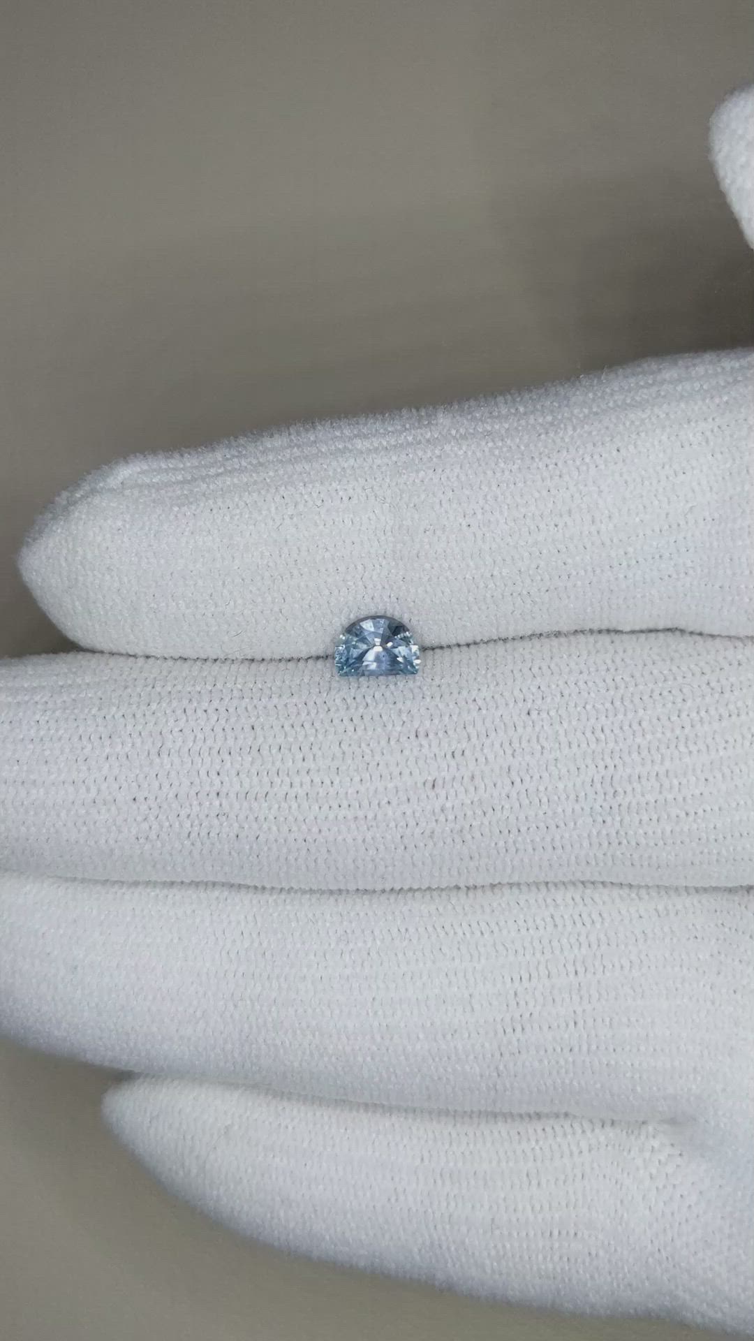 0.60 Ct. Blue Sapphire from Montana Size Video