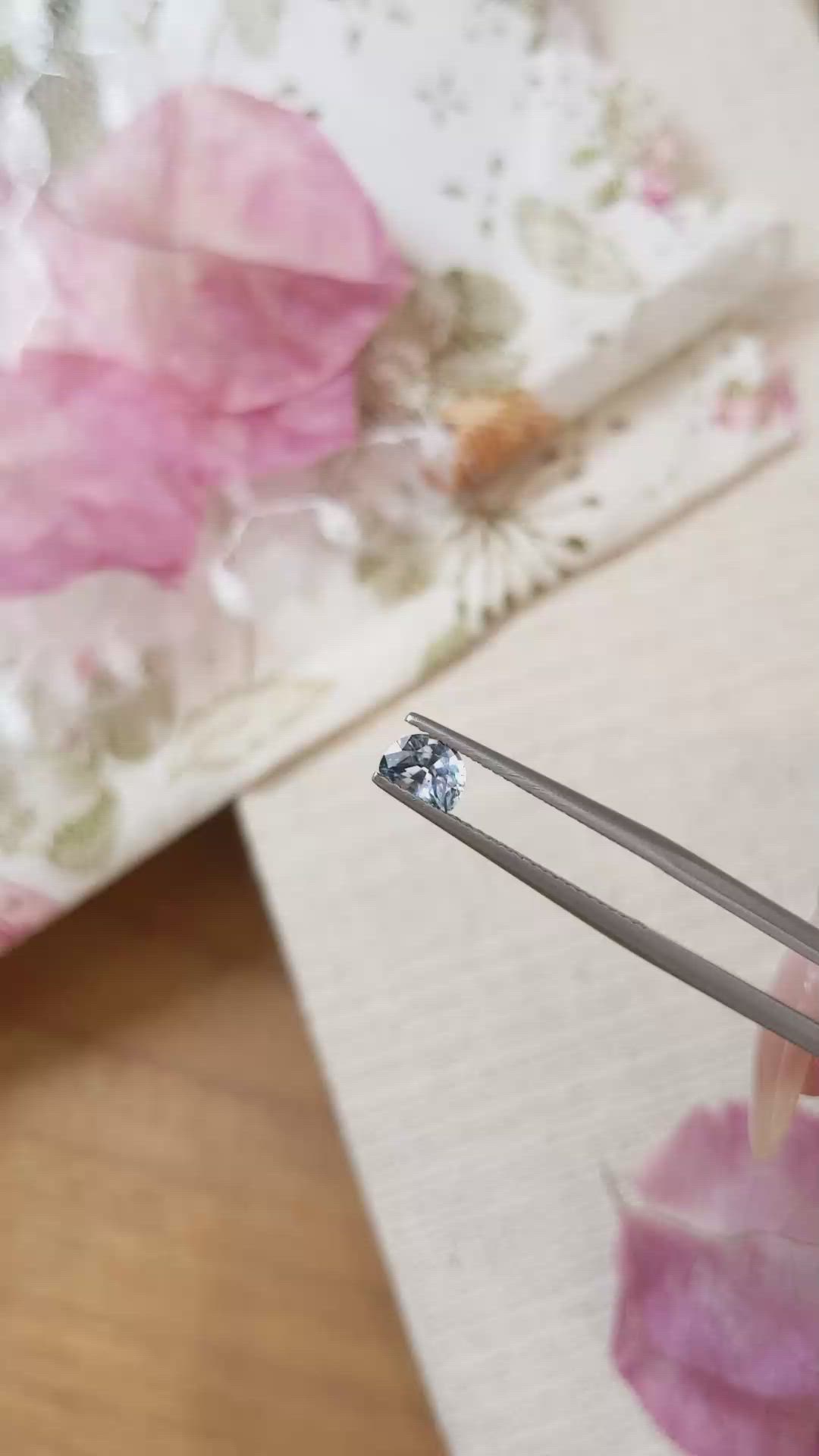 0.60 Ct. Blue Sapphire from Montana Size Video