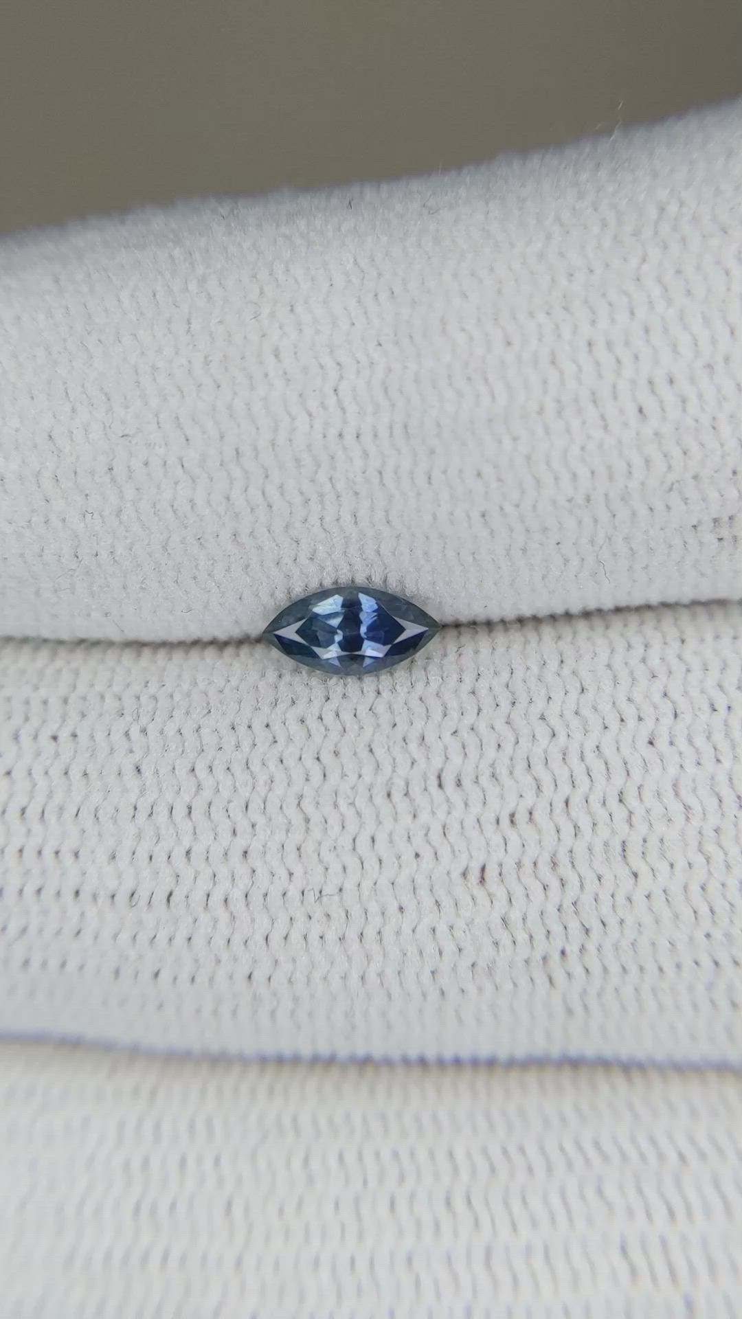 0.42 Ct. Greenish Blue Sapphire from Montana Size Video