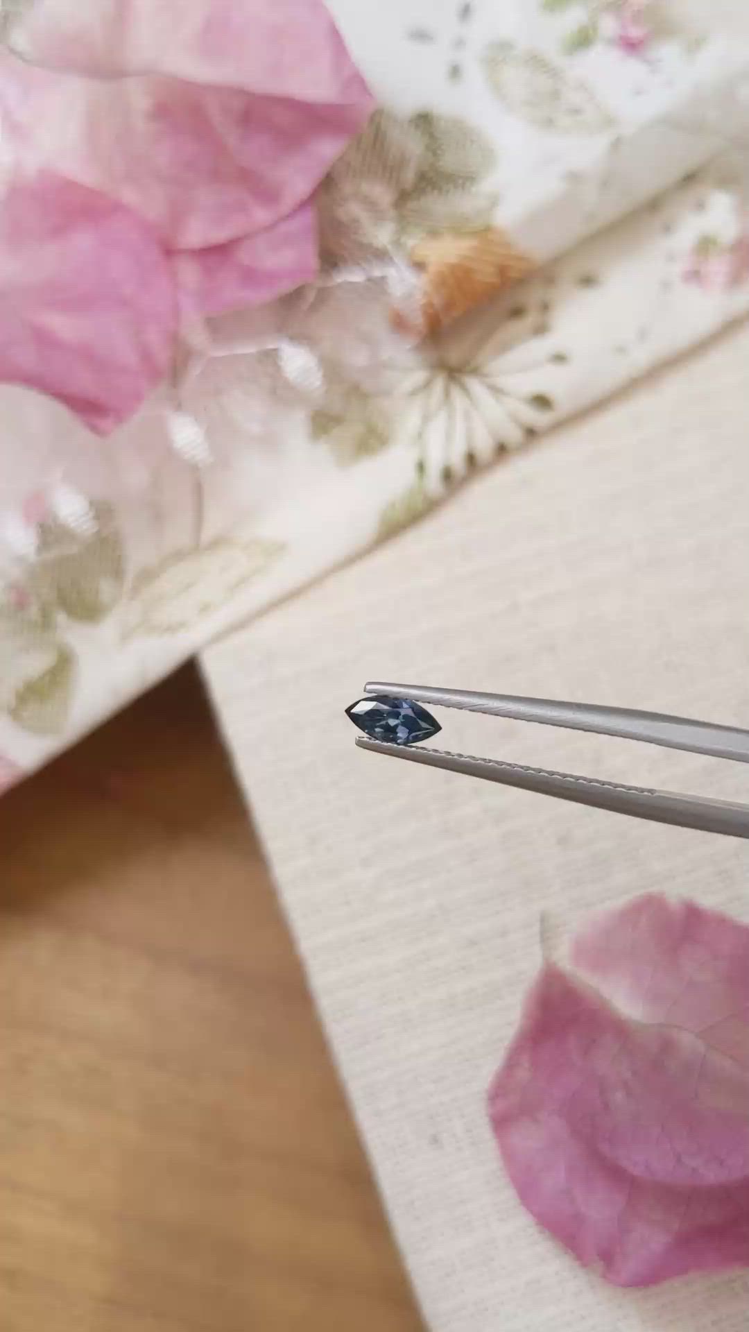 0.42 Ct. Greenish Blue Sapphire from Montana Size Video