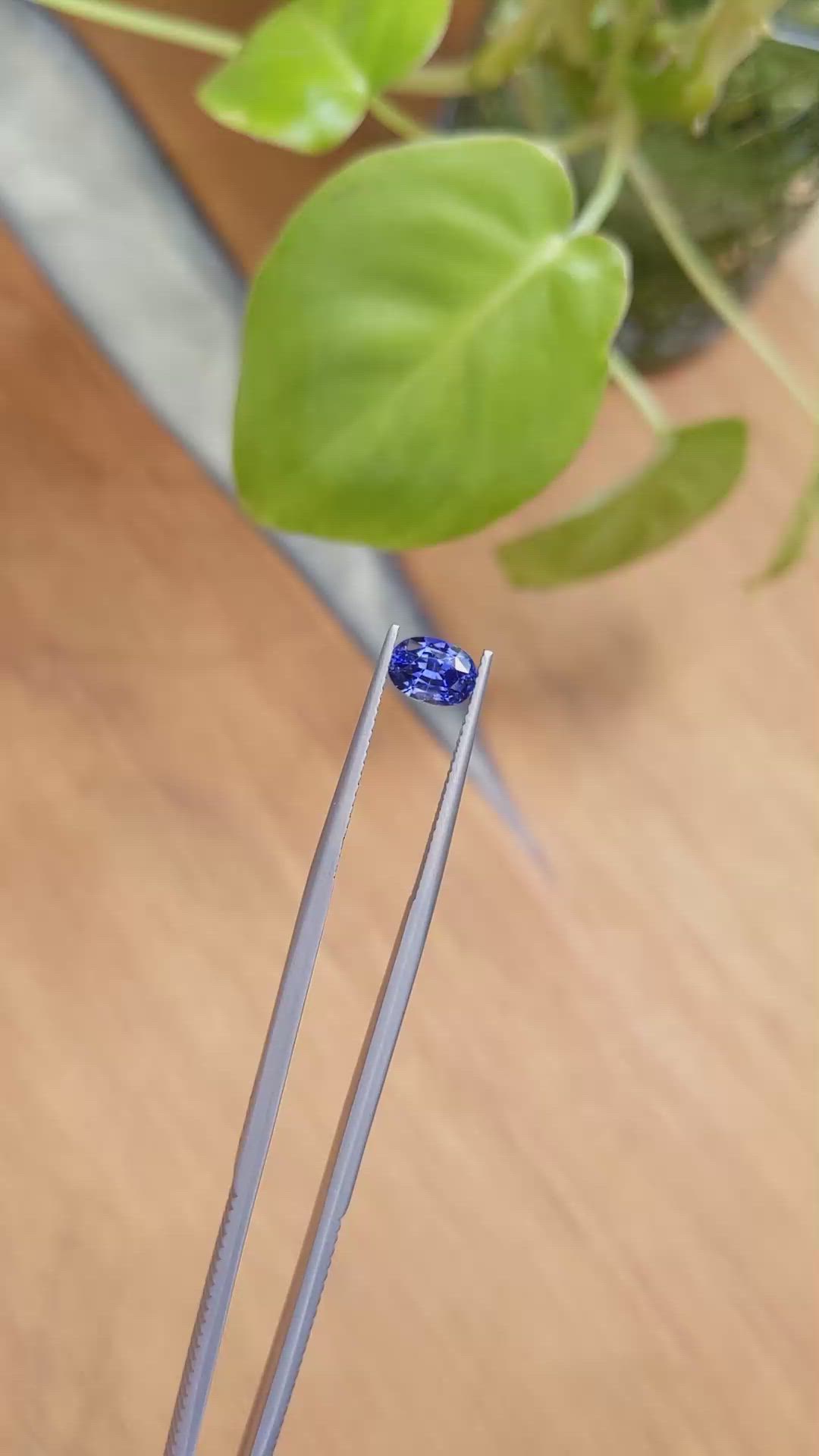 1.26 Ct. Blue Sapphire from Ceylon (Sri Lanka) Size Video