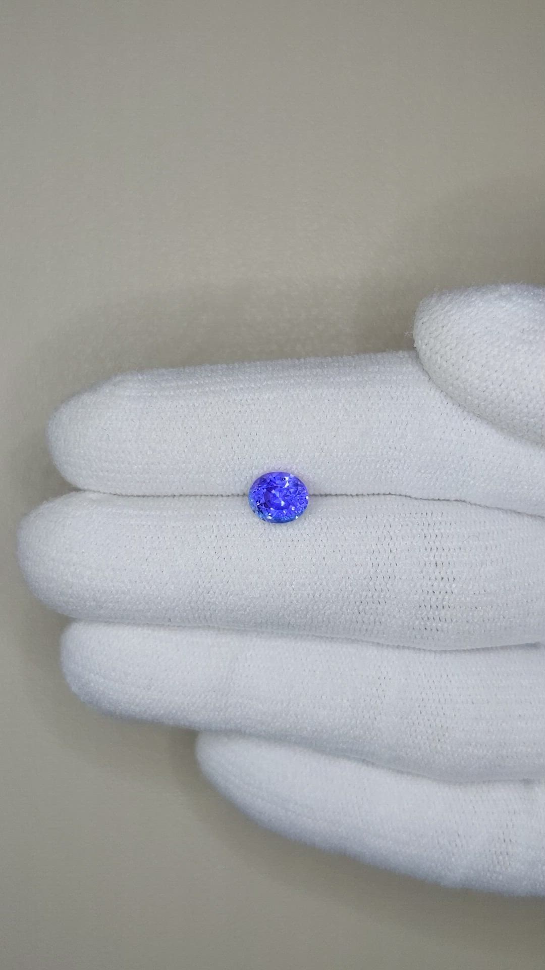 1.28 Ct. Blue Sapphire from Ceylon (Sri Lanka) Size Video