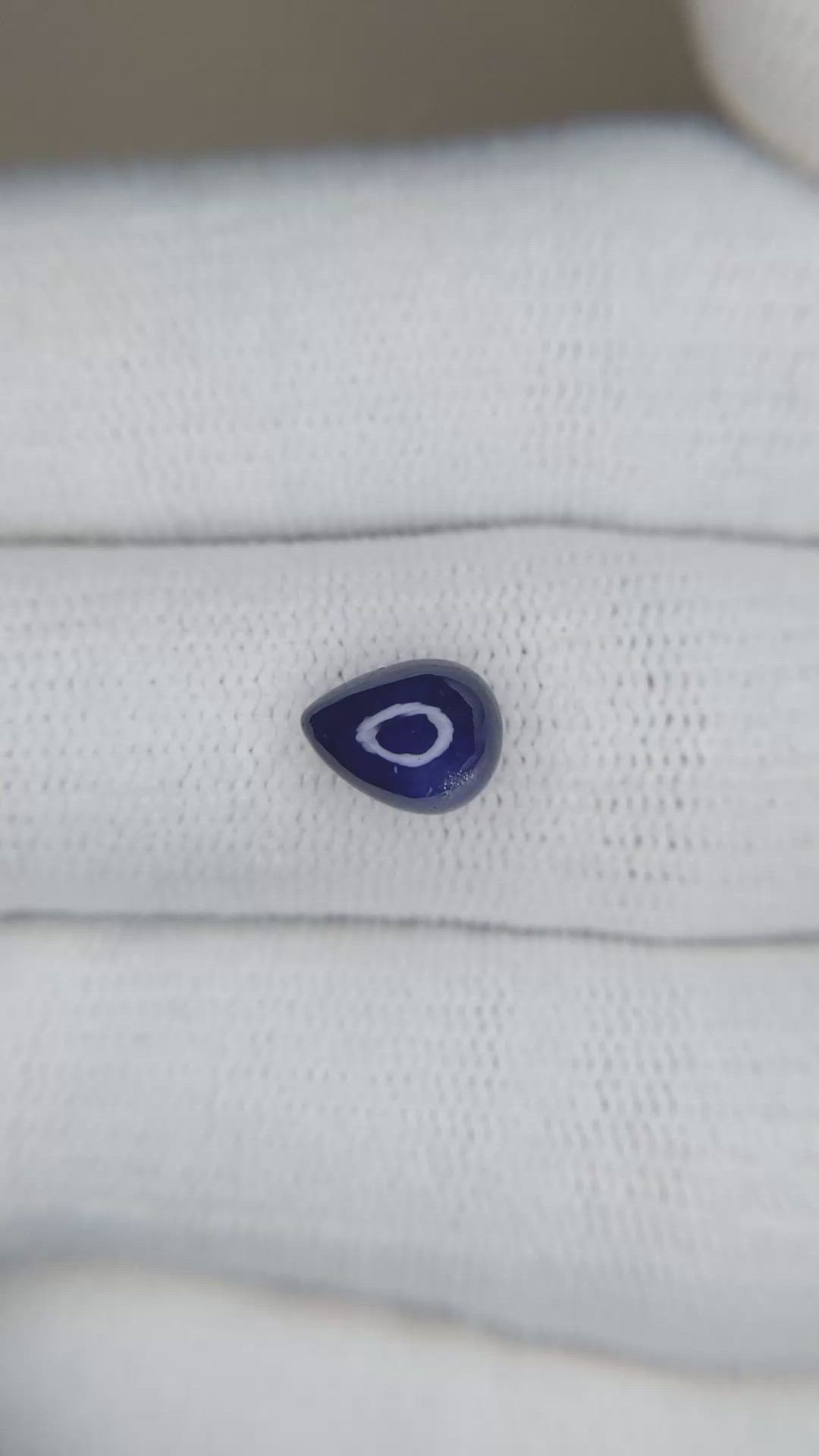 1.77 Ct. Blue Cabochon Sapphire from Ceylon (Sri Lanka) Size Video