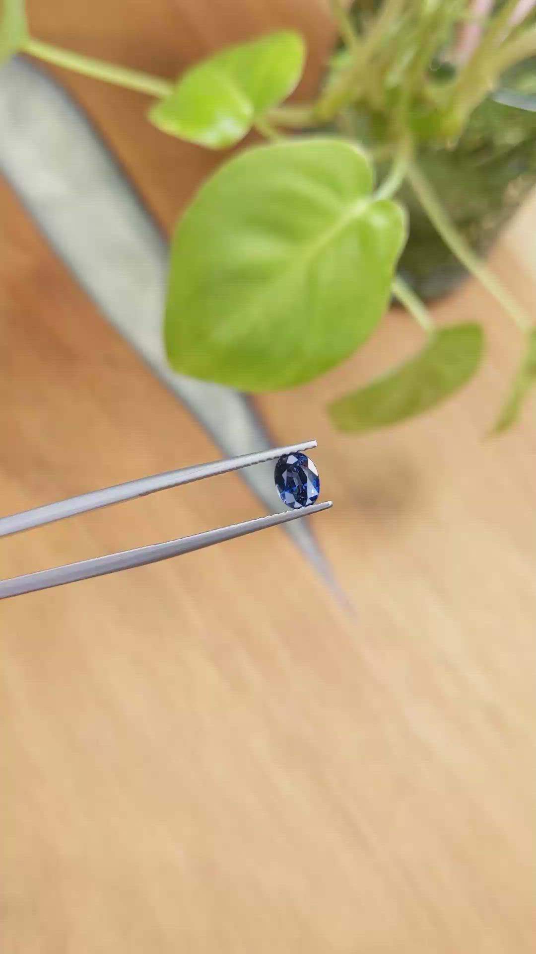 1.02 Ct. Blue Sapphire from Ceylon (Sri Lanka) Size Video
