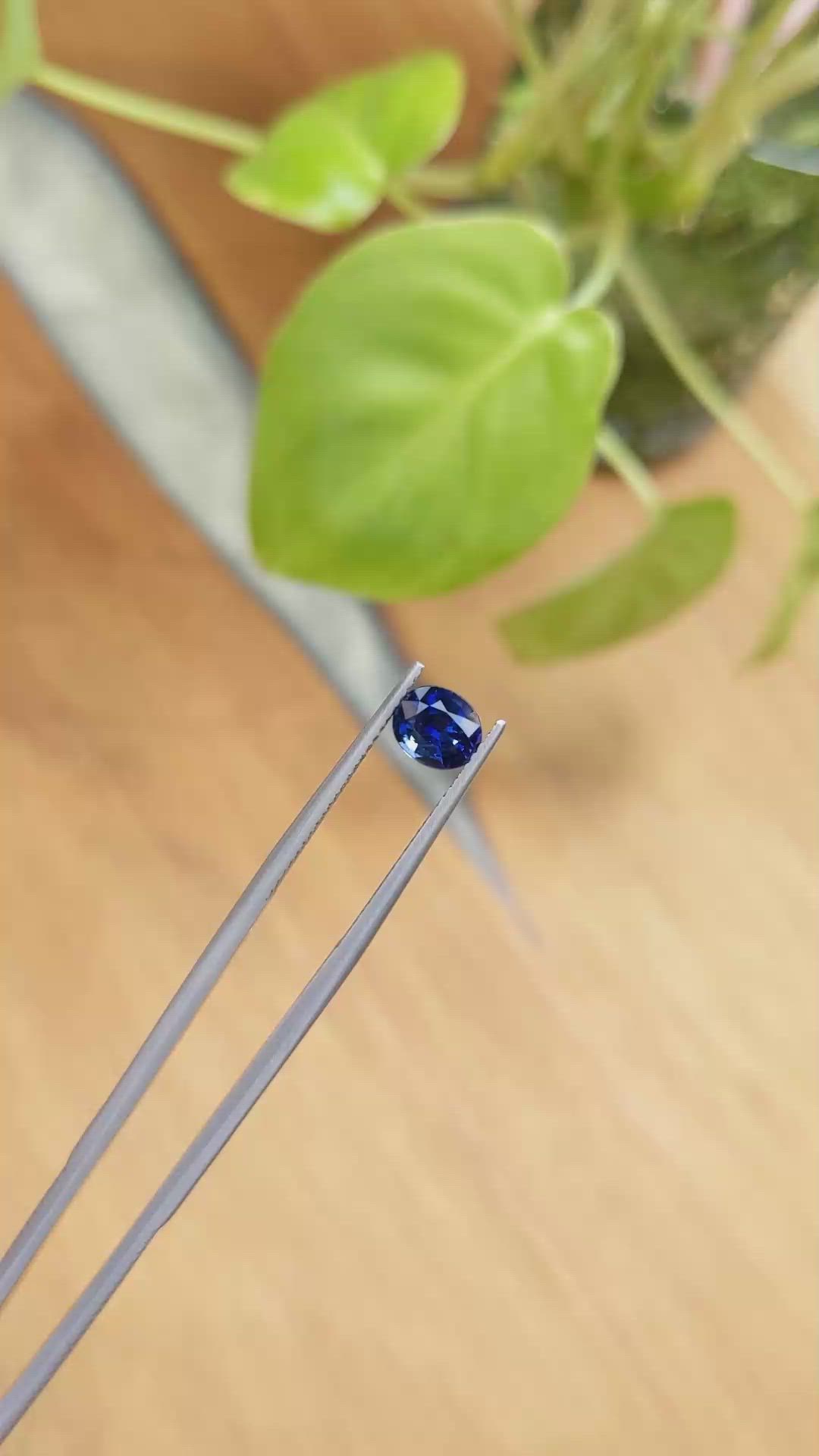 1.22 Ct. Blue Sapphire from Ceylon (Sri Lanka) Size Video