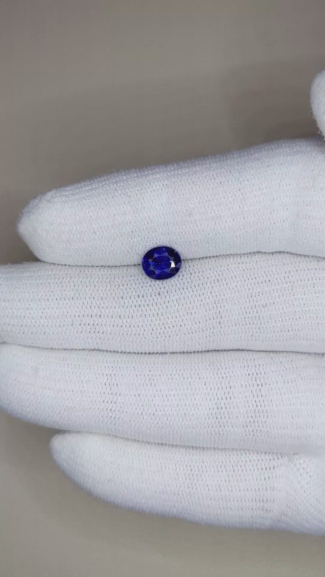 1.22 Ct. Blue Sapphire from Ceylon (Sri Lanka) Size Video