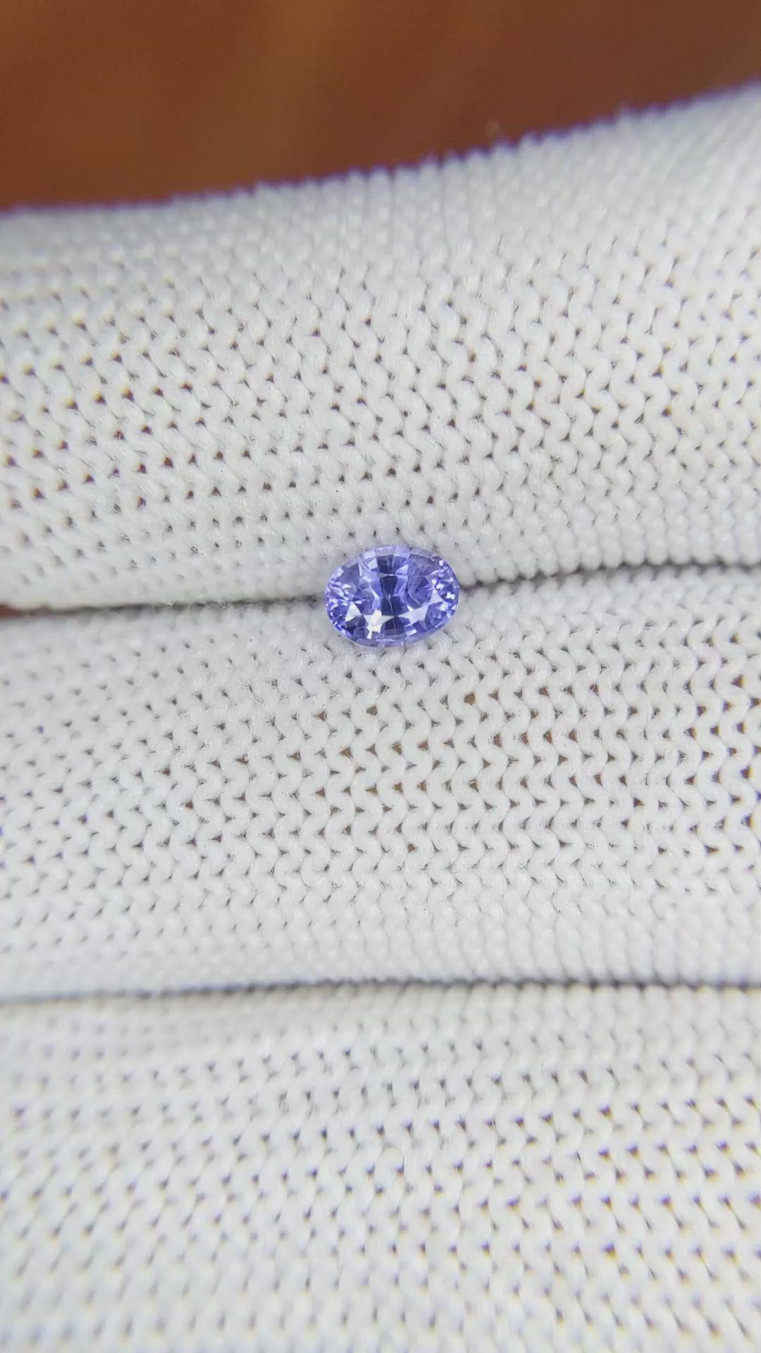 0.48 Ct. Violet Sapphire from Ceylon (Sri Lanka) Size Video