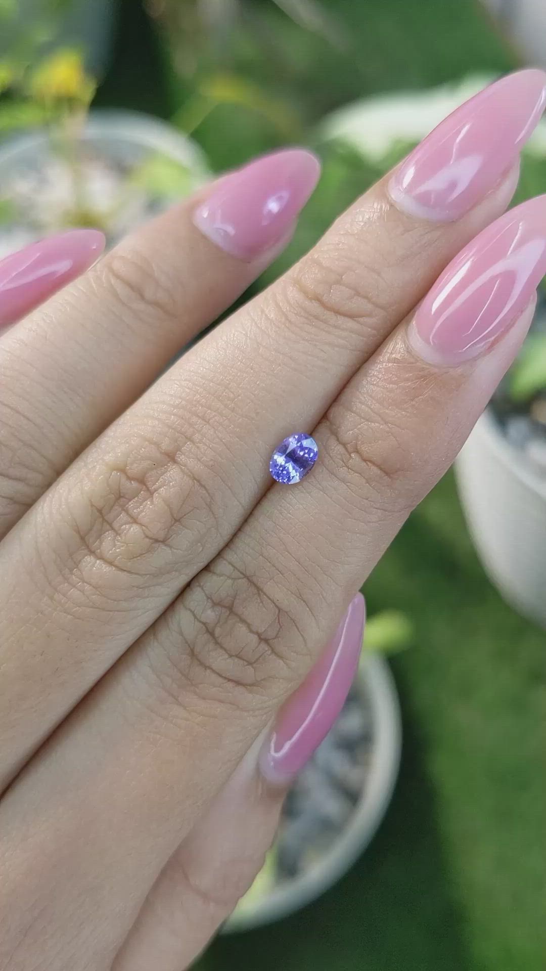 0.48 Ct. Violet Sapphire from Ceylon (Sri Lanka) Size Video