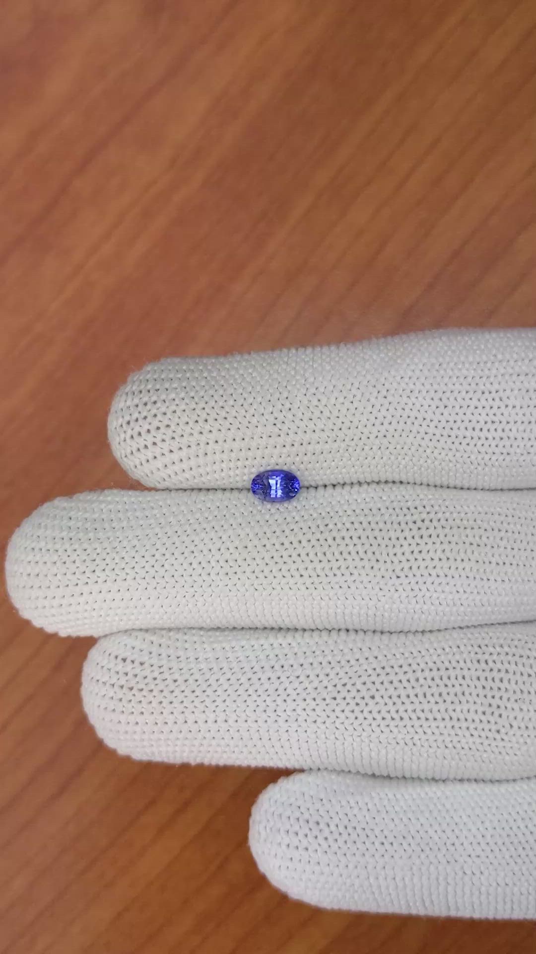 0.55 Ct. Blue Sapphire from Ceylon (Sri Lanka) Size Video
